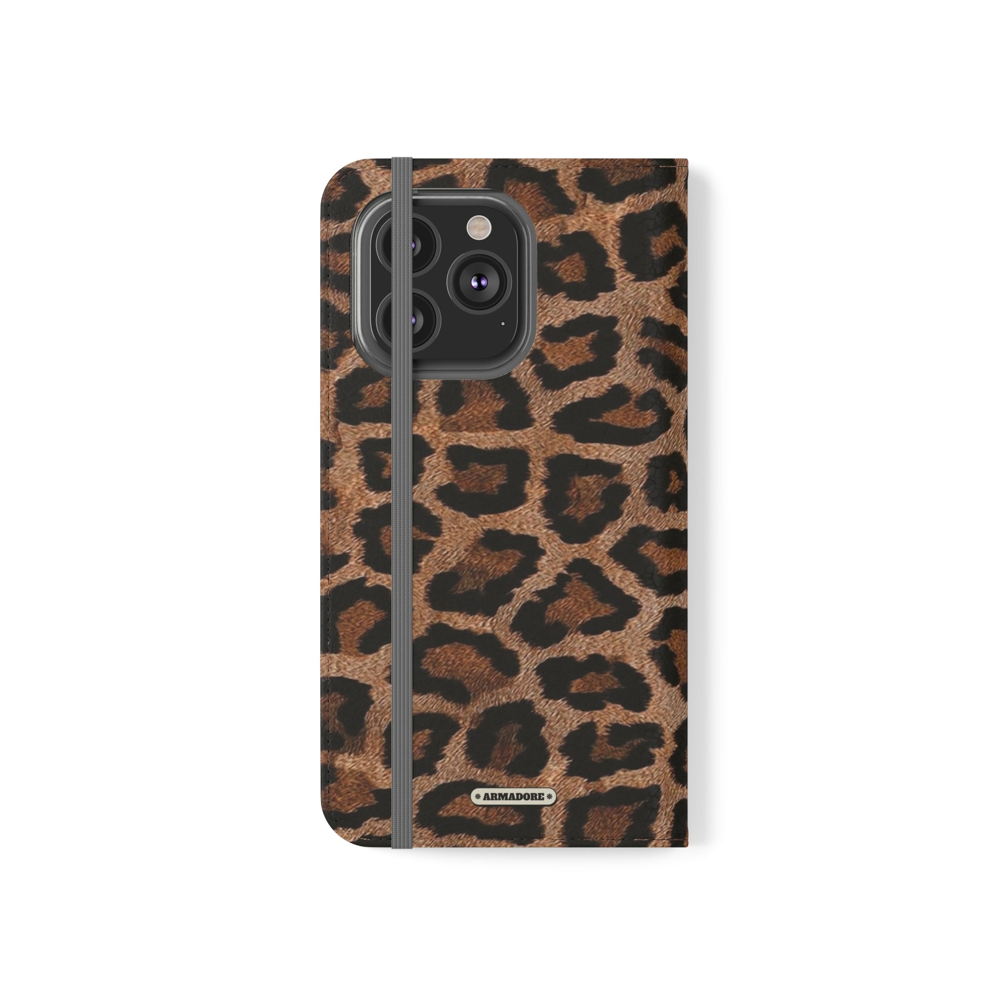 Leopard Skin Vegan Leather Flip Case