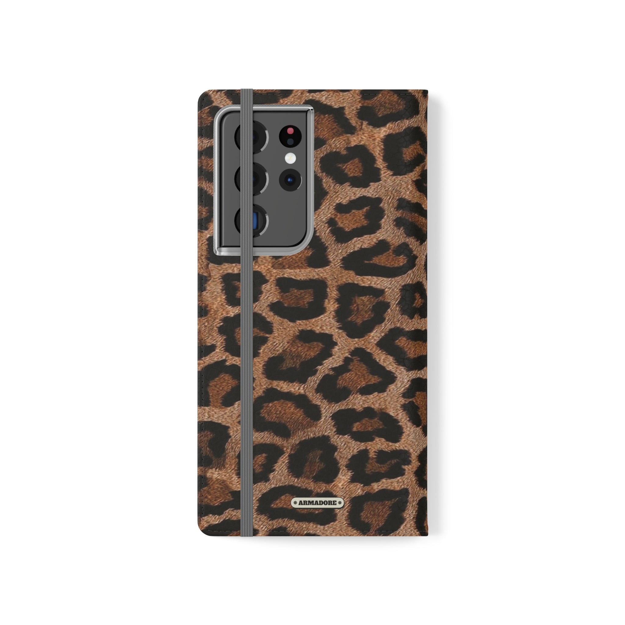 Leopard Skin Vegan Leather Flip Case