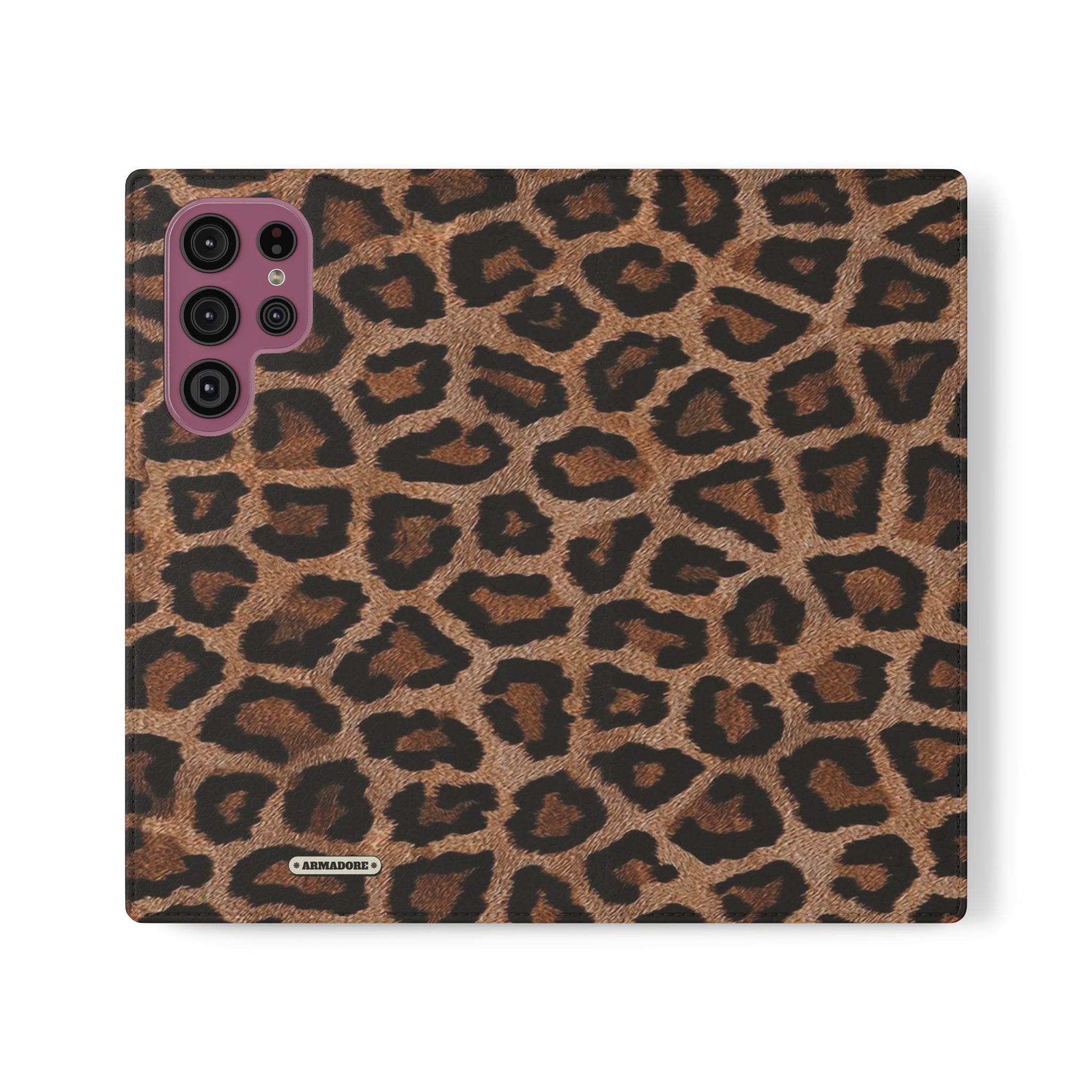 Leopard Skin Vegan Leather Flip Case