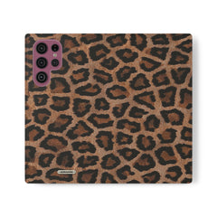 Leopard Skin Vegan Leather Flip Case