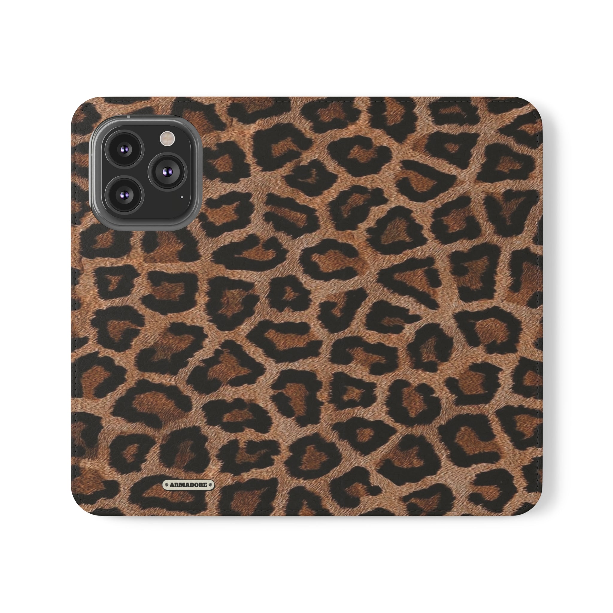 Leopard Skin Vegan Leather Flip Case