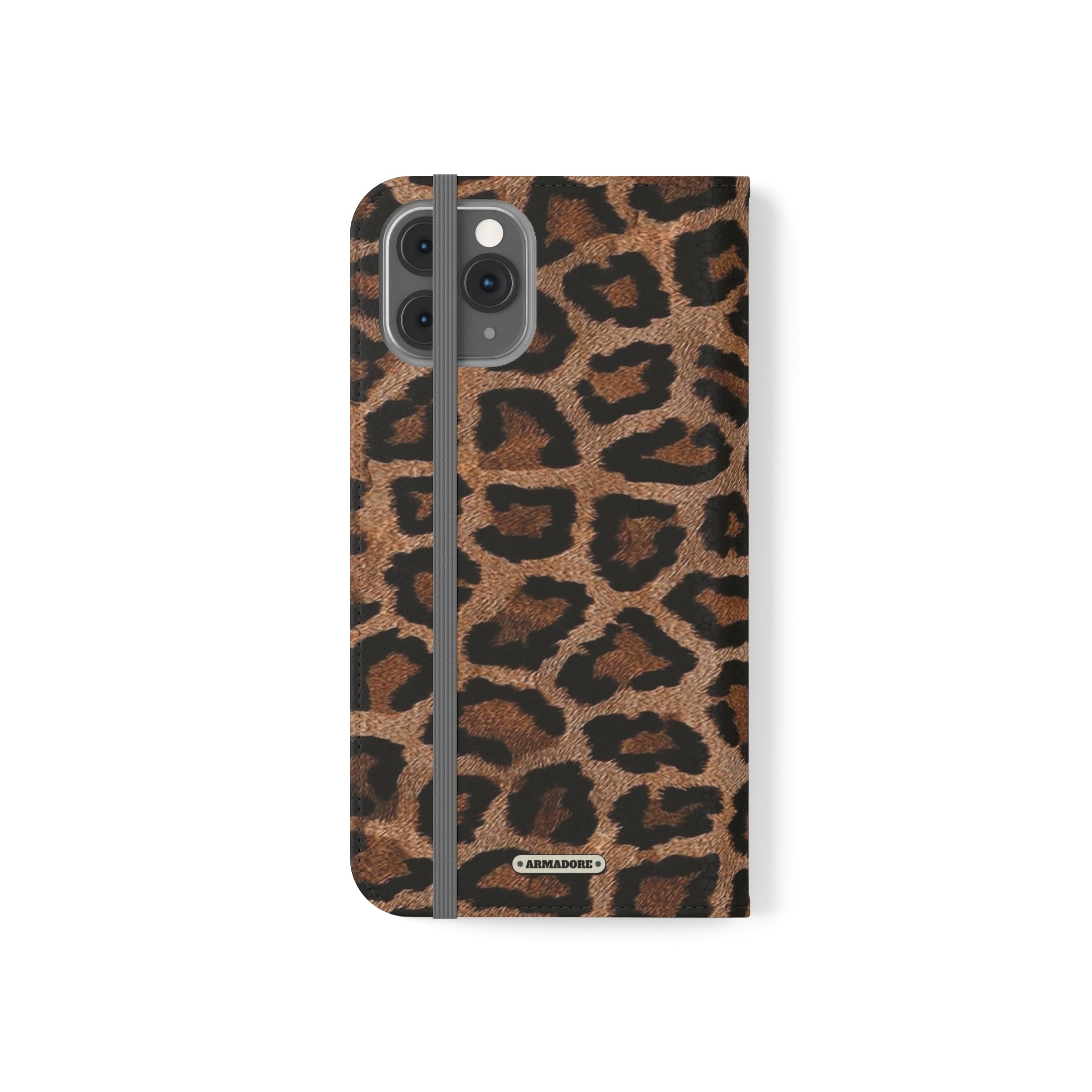 Leopard Skin Vegan Leather Flip Case