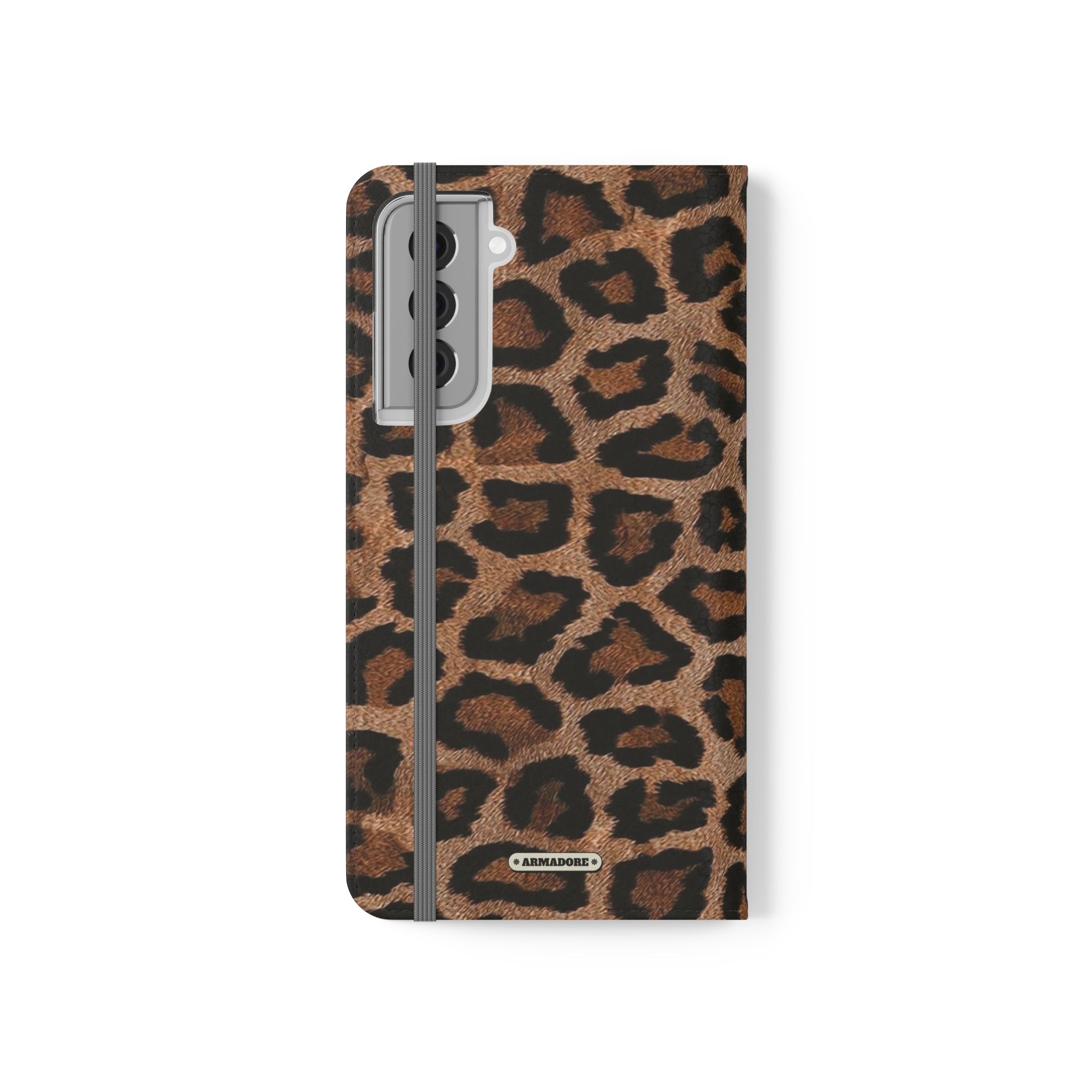 Leopard Skin Vegan Leather Flip Case