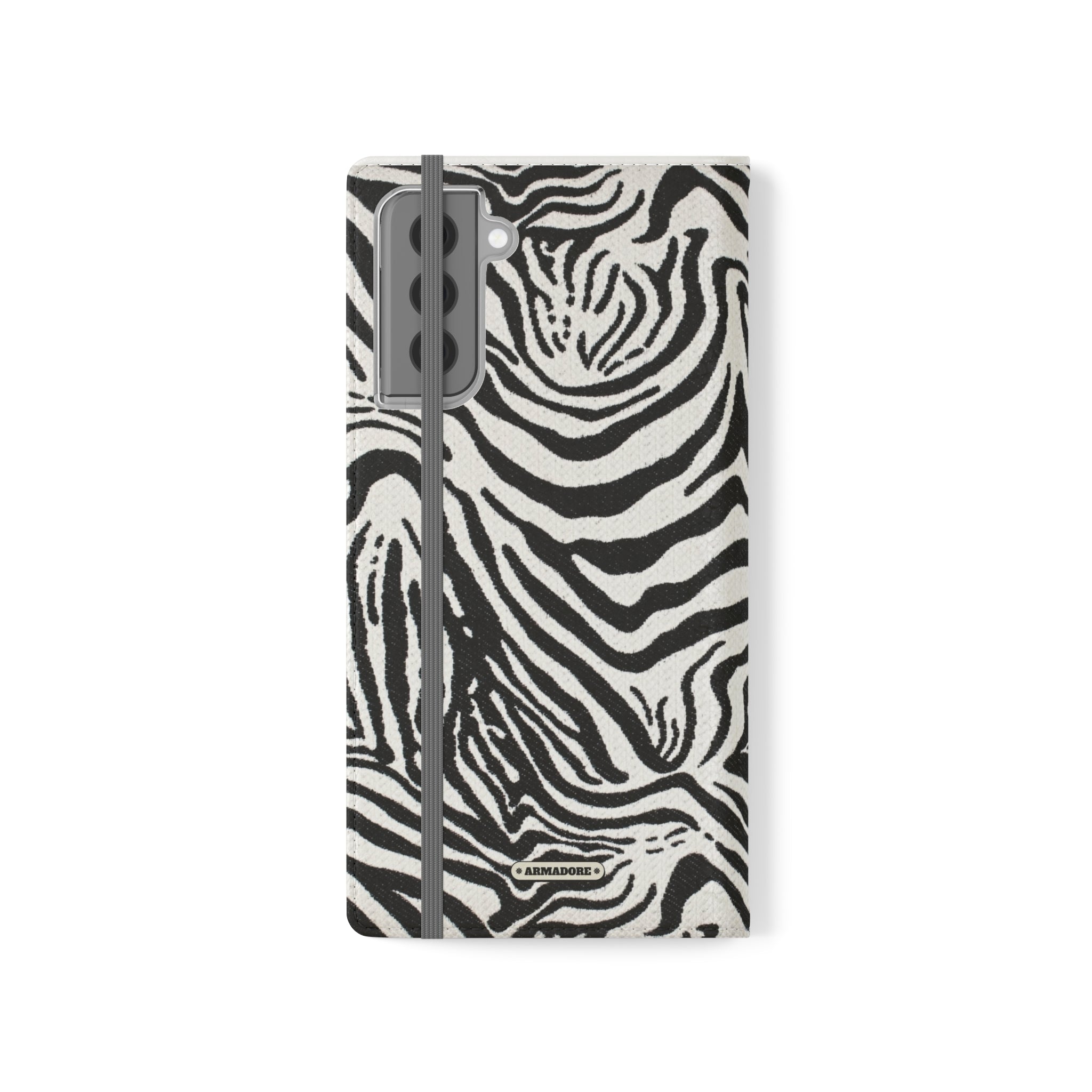 Zebra Skin Vegan Leather Flip Case