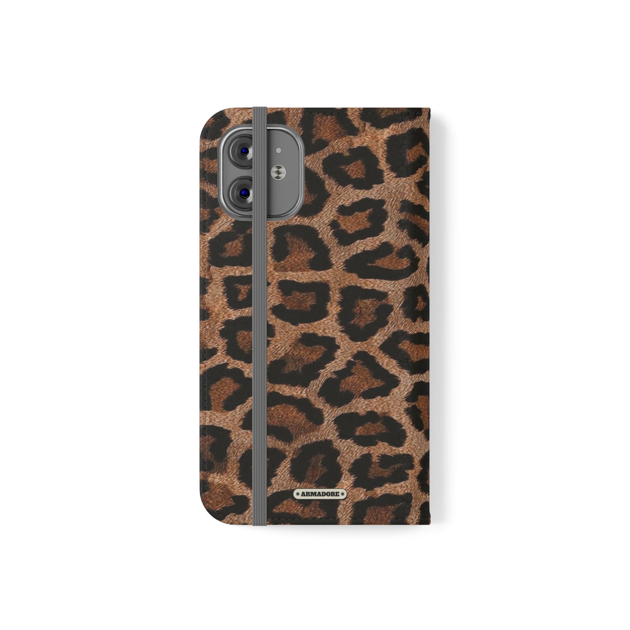 Leopard Skin Vegan Leather Flip Case