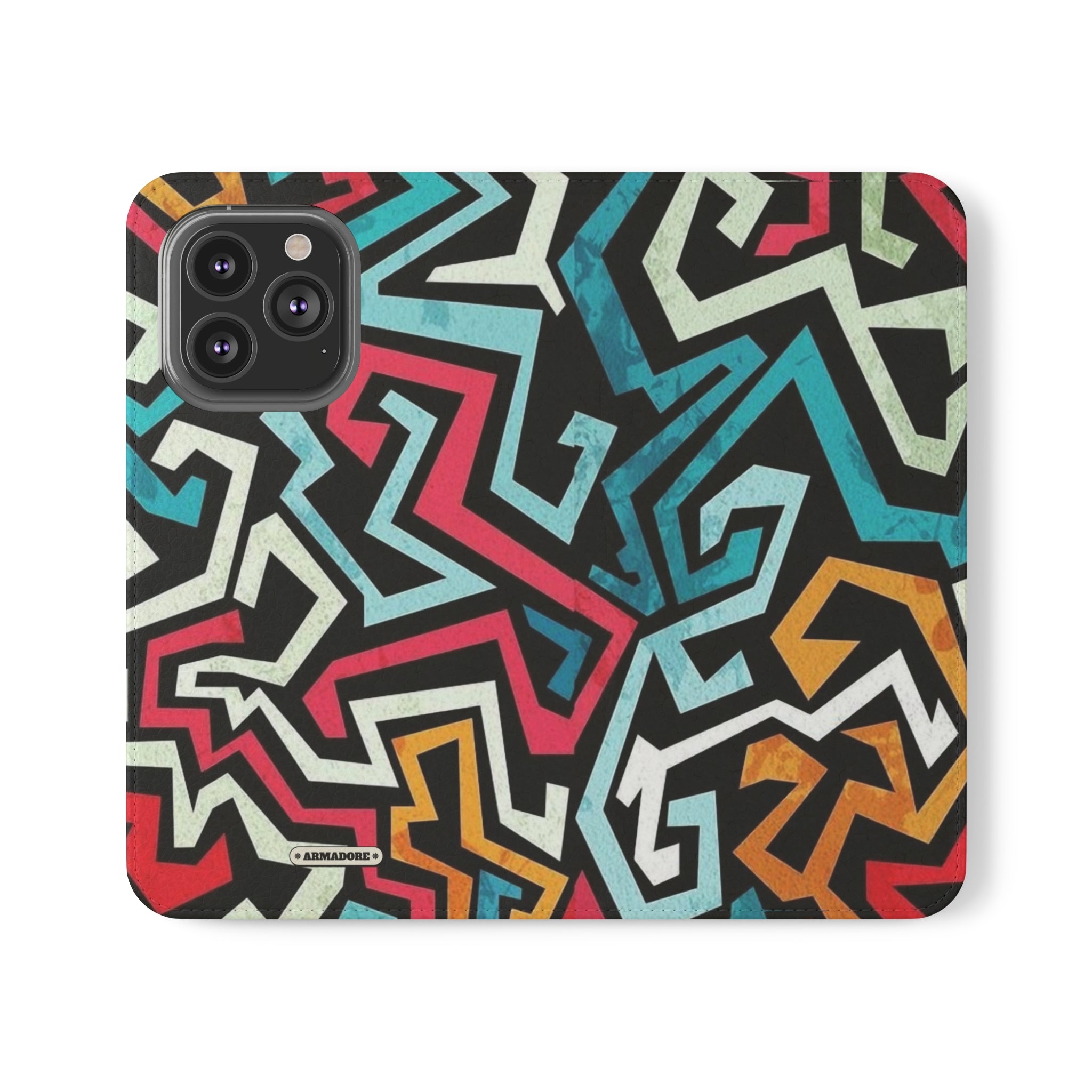 Color Blast Vegan Leather Flip Case