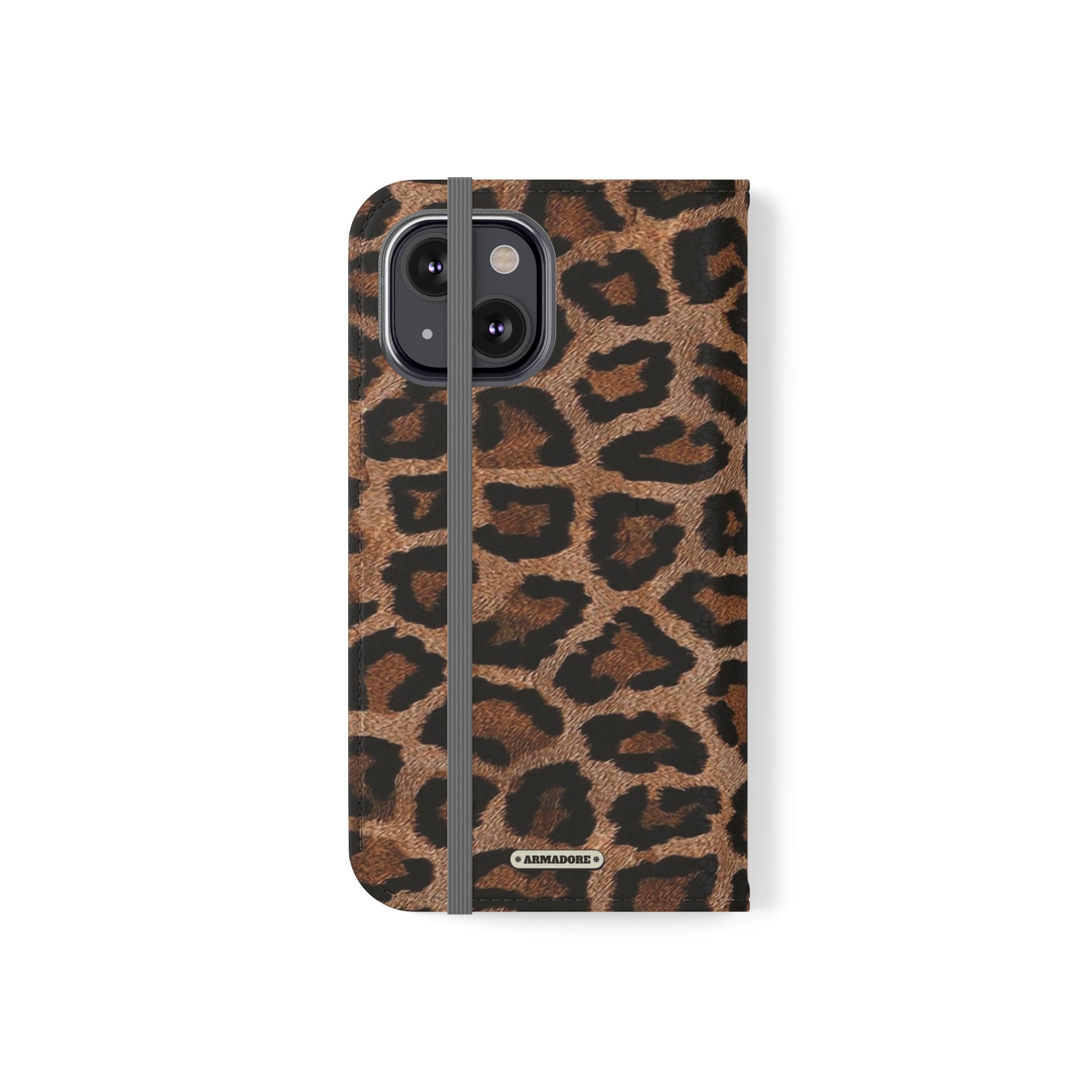 Leopard Skin Vegan Leather Flip Case