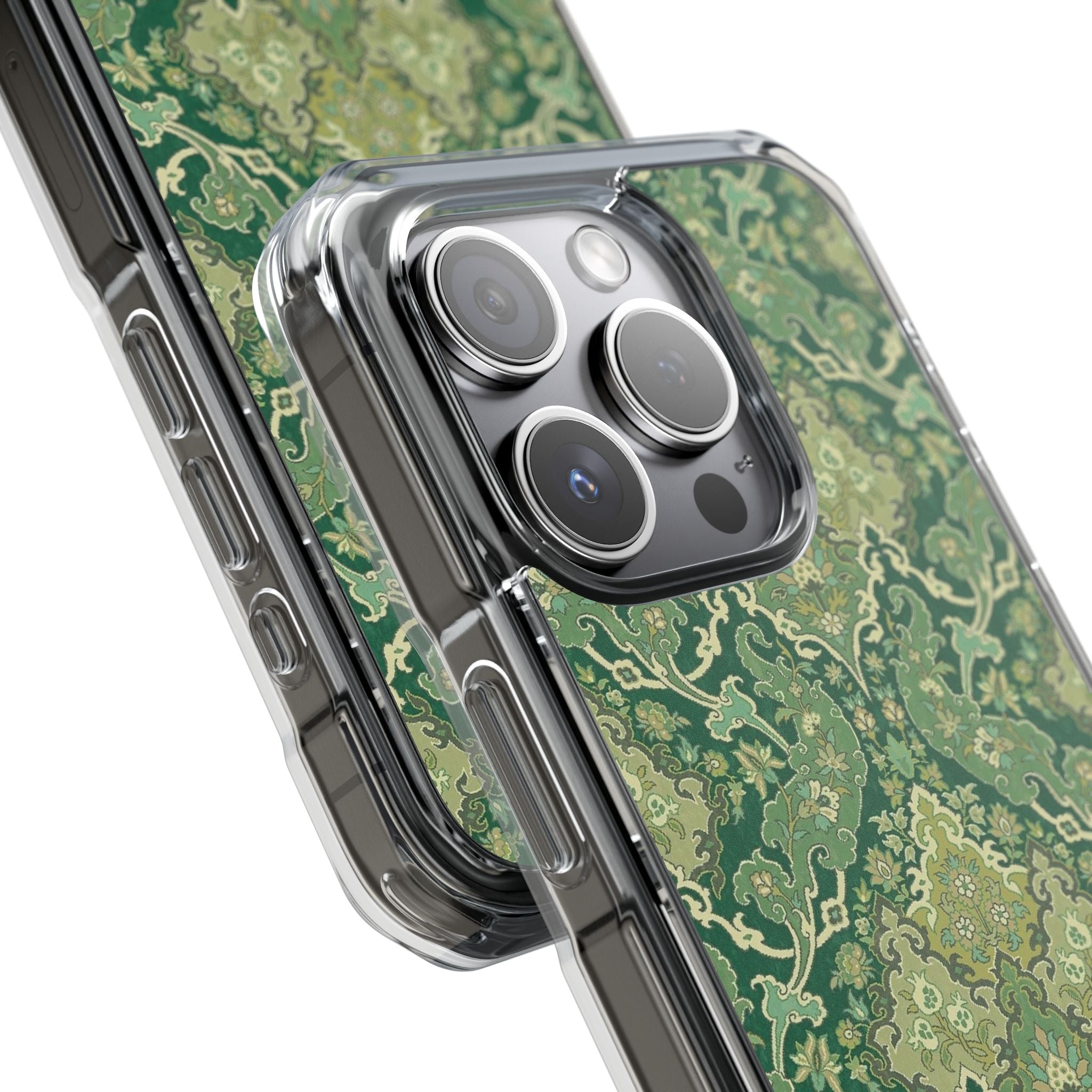 Royal Green Pattern MagSafe® Clear Impact Case