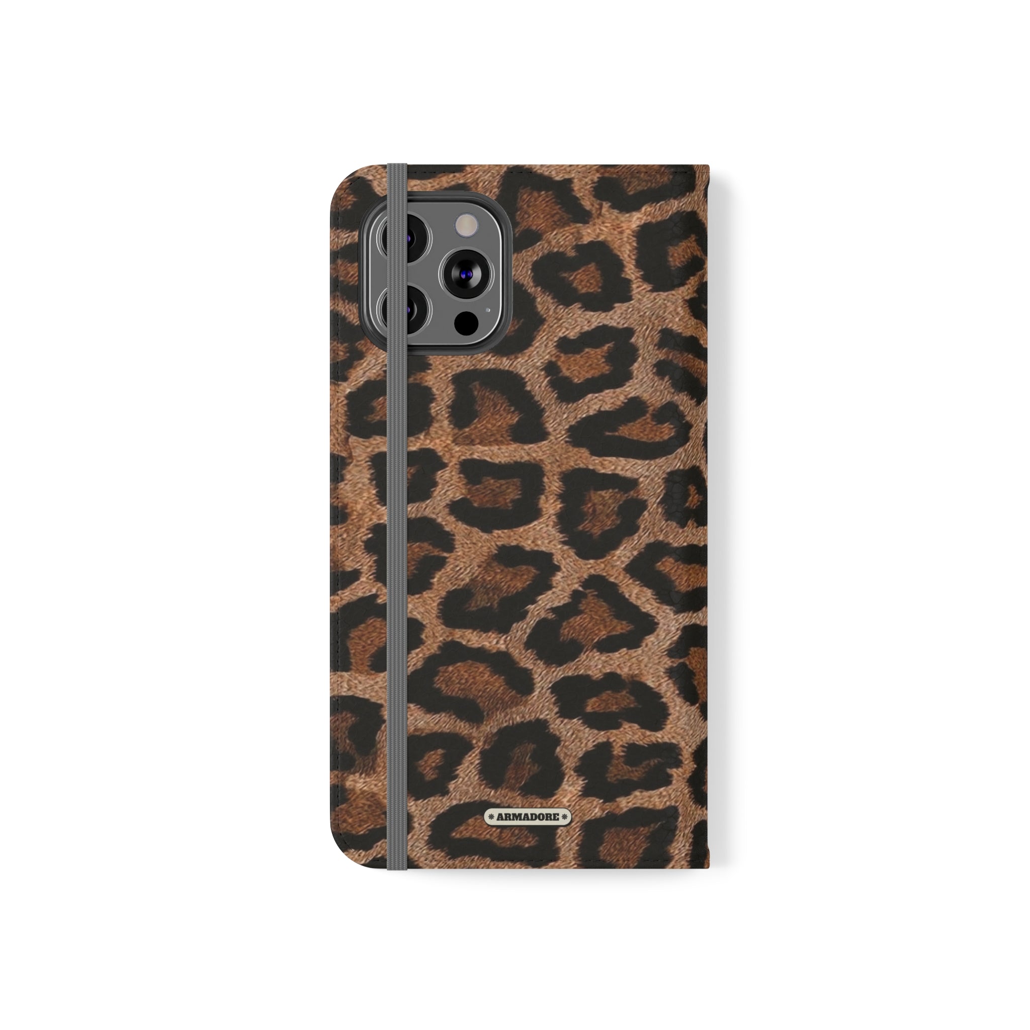 Leopard Skin Vegan Leather Flip Case