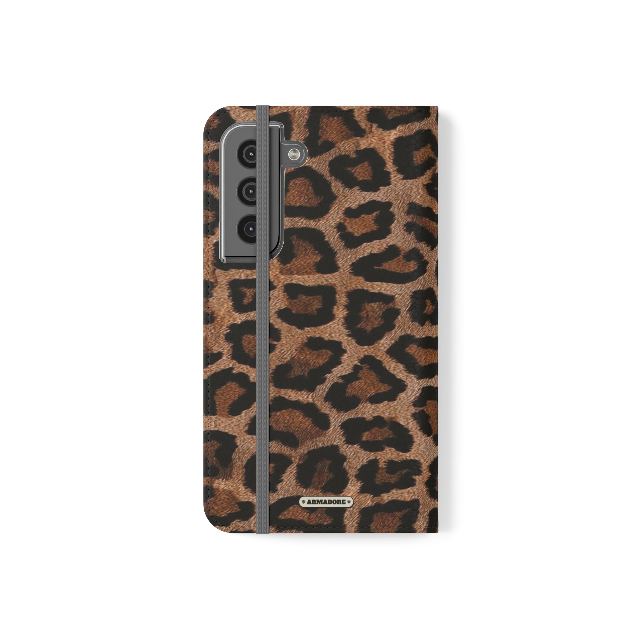 Leopard Skin Vegan Leather Flip Case