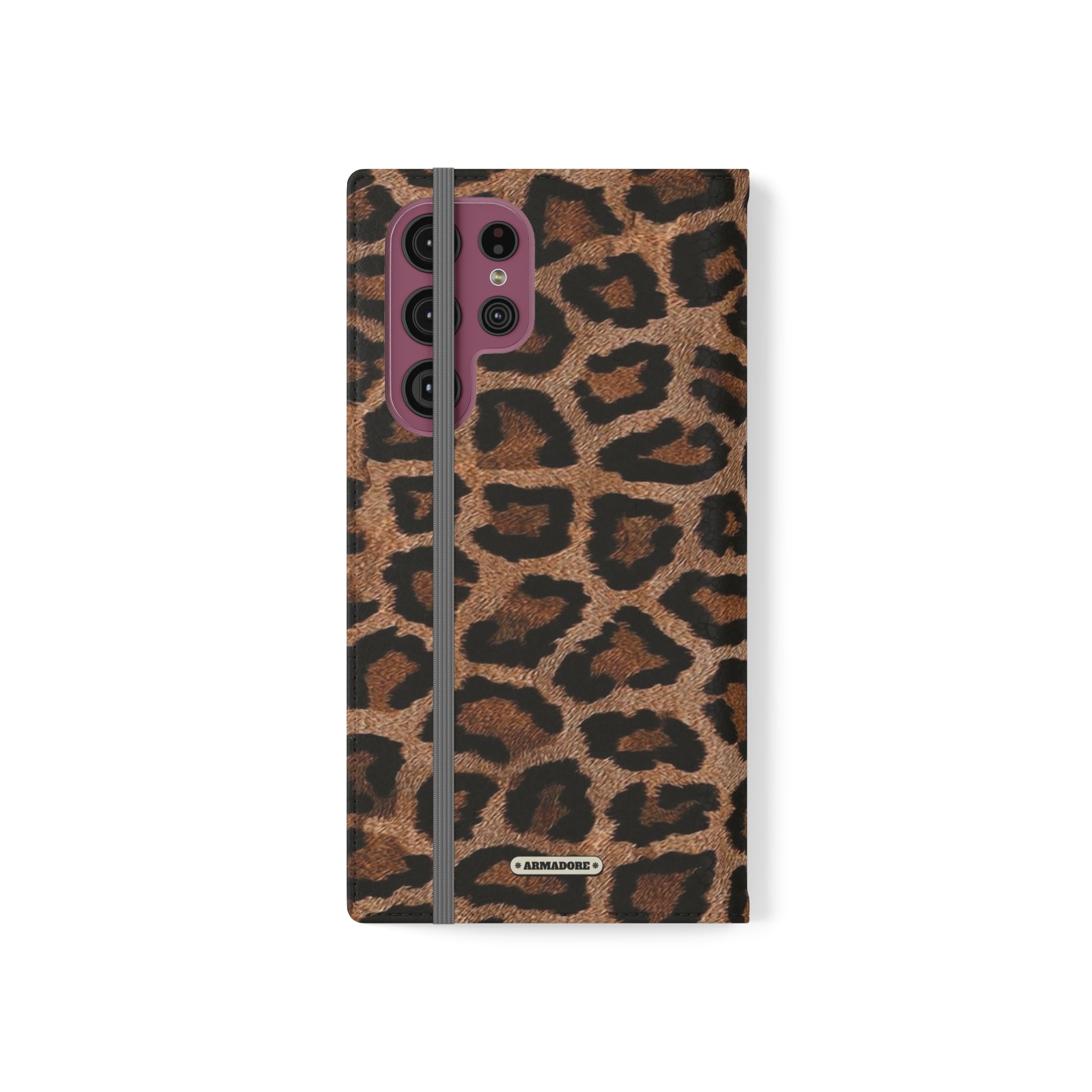 Leopard Skin Vegan Leather Flip Case