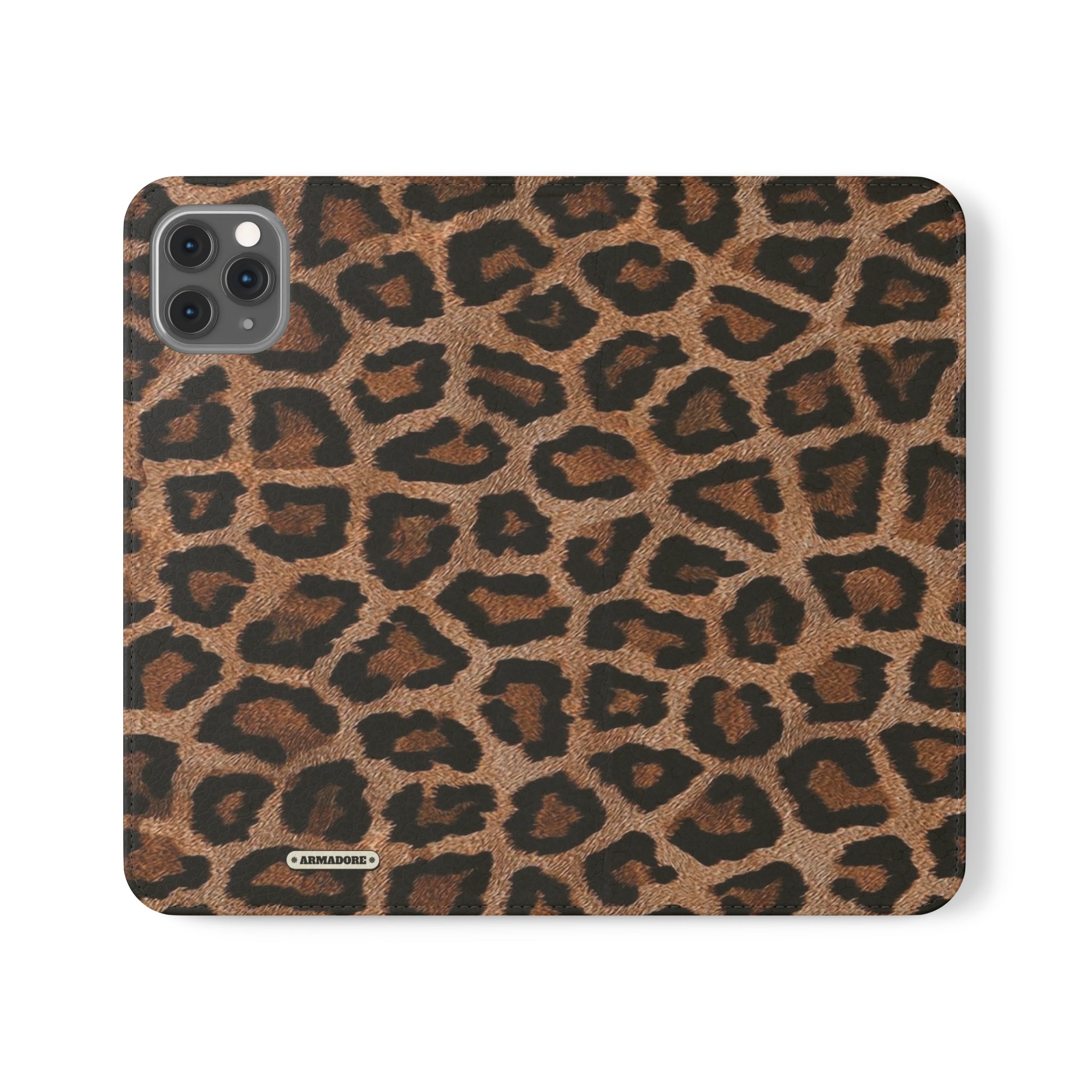 Leopard Skin Vegan Leather Flip Case