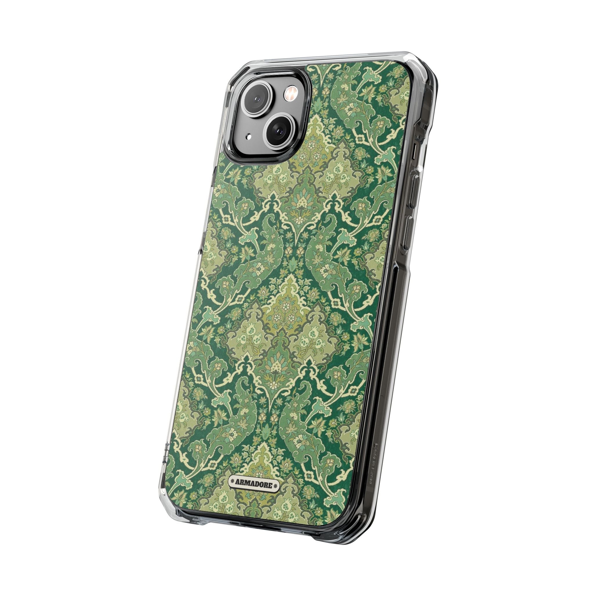 Royal Green Pattern MagSafe® Clear Impact Case