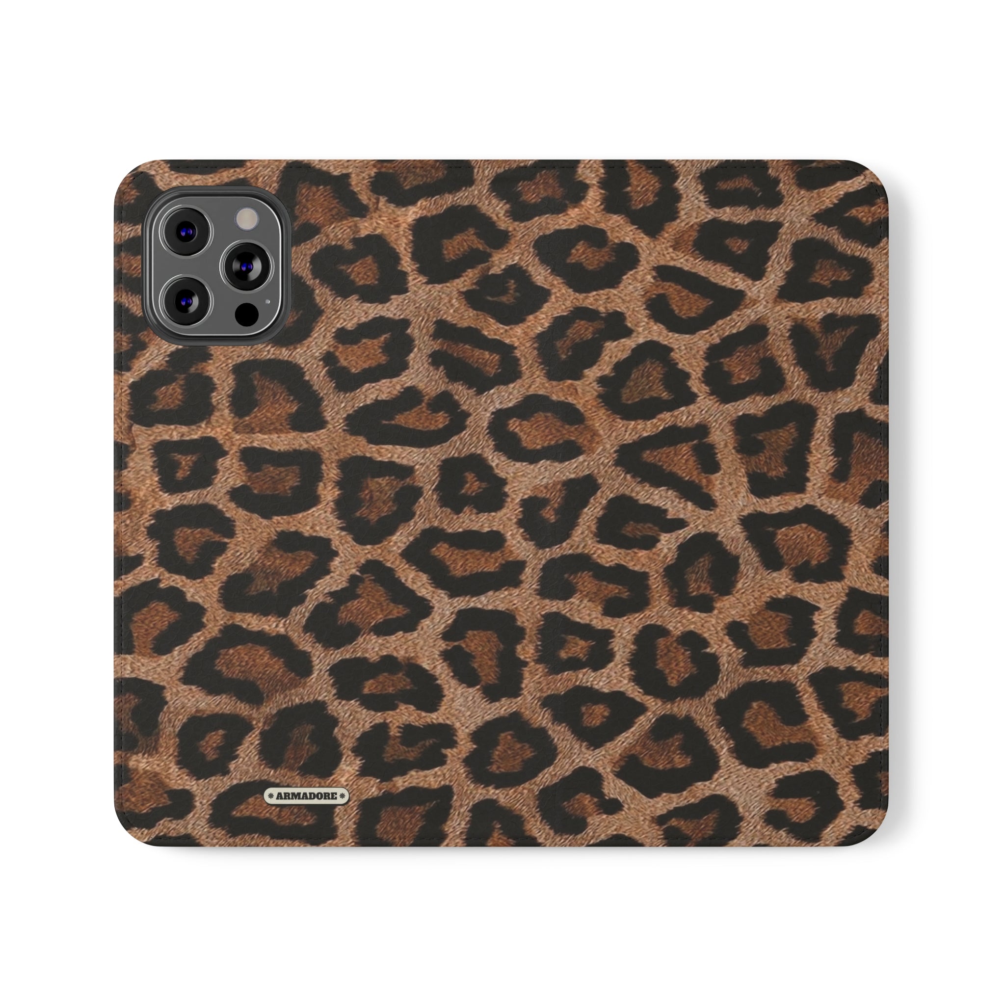 Leopard Skin Vegan Leather Flip Case