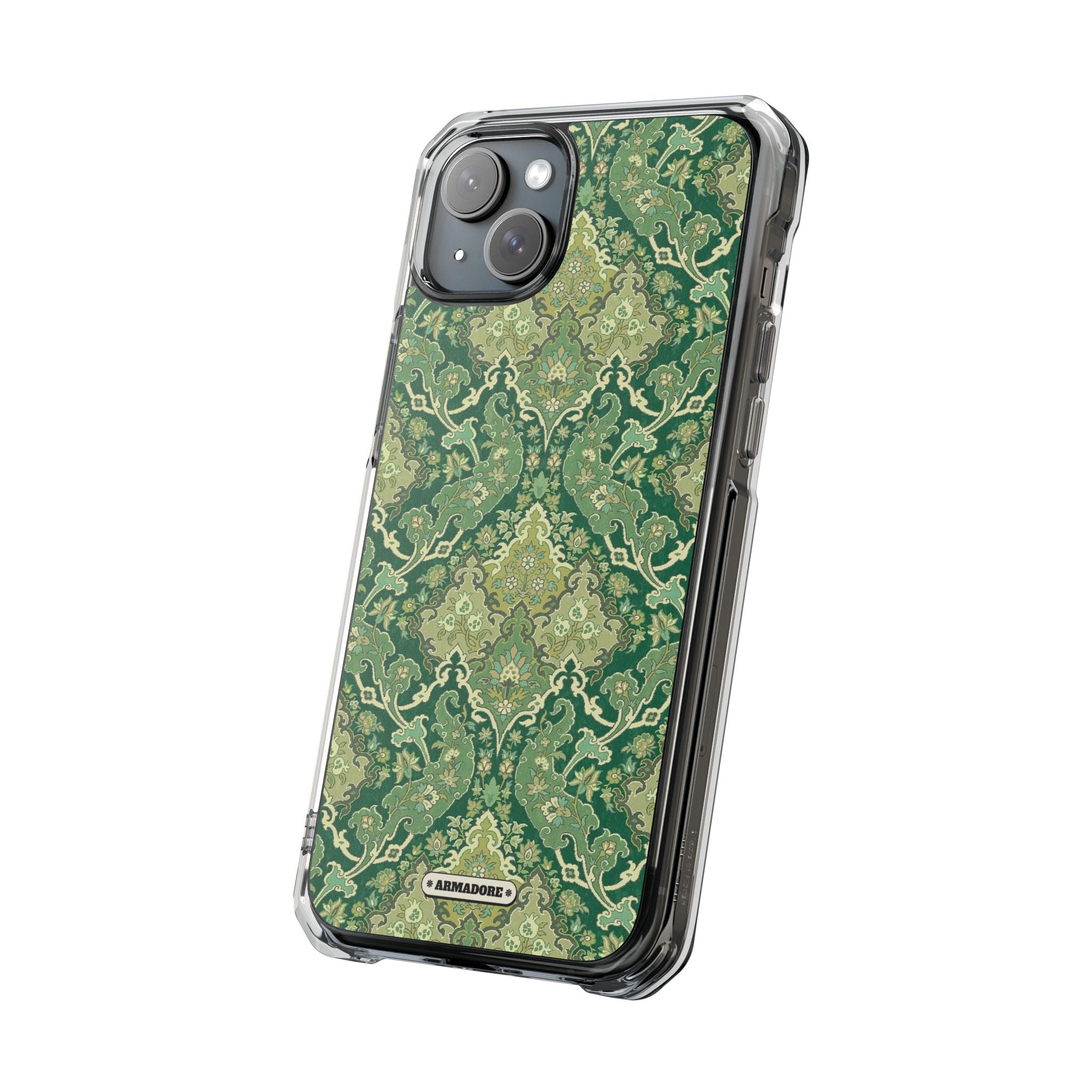 Royal Green Pattern MagSafe® Clear Impact Case