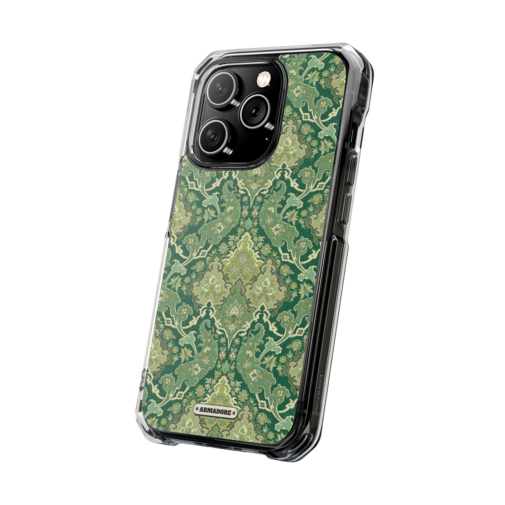 Royal Green Pattern MagSafe® Clear Impact Case