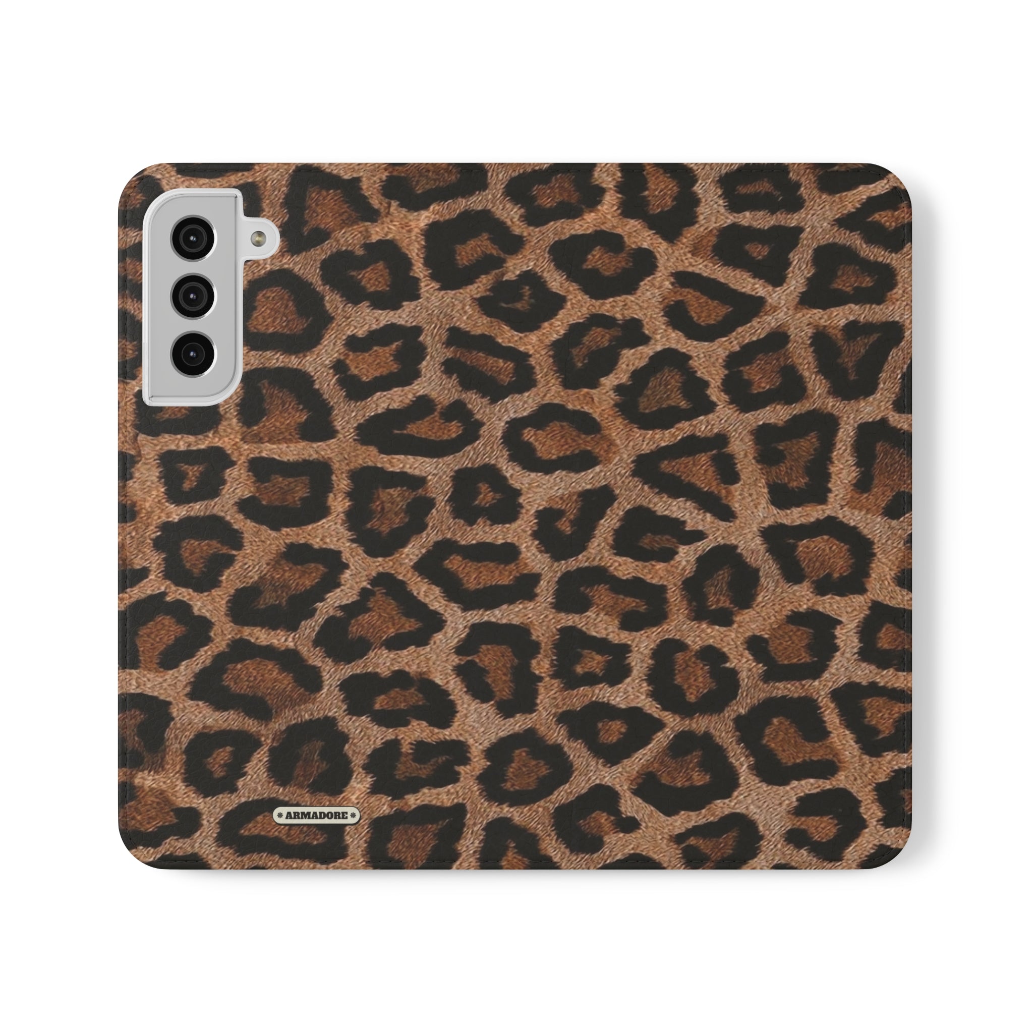 Leopard Skin Vegan Leather Flip Case