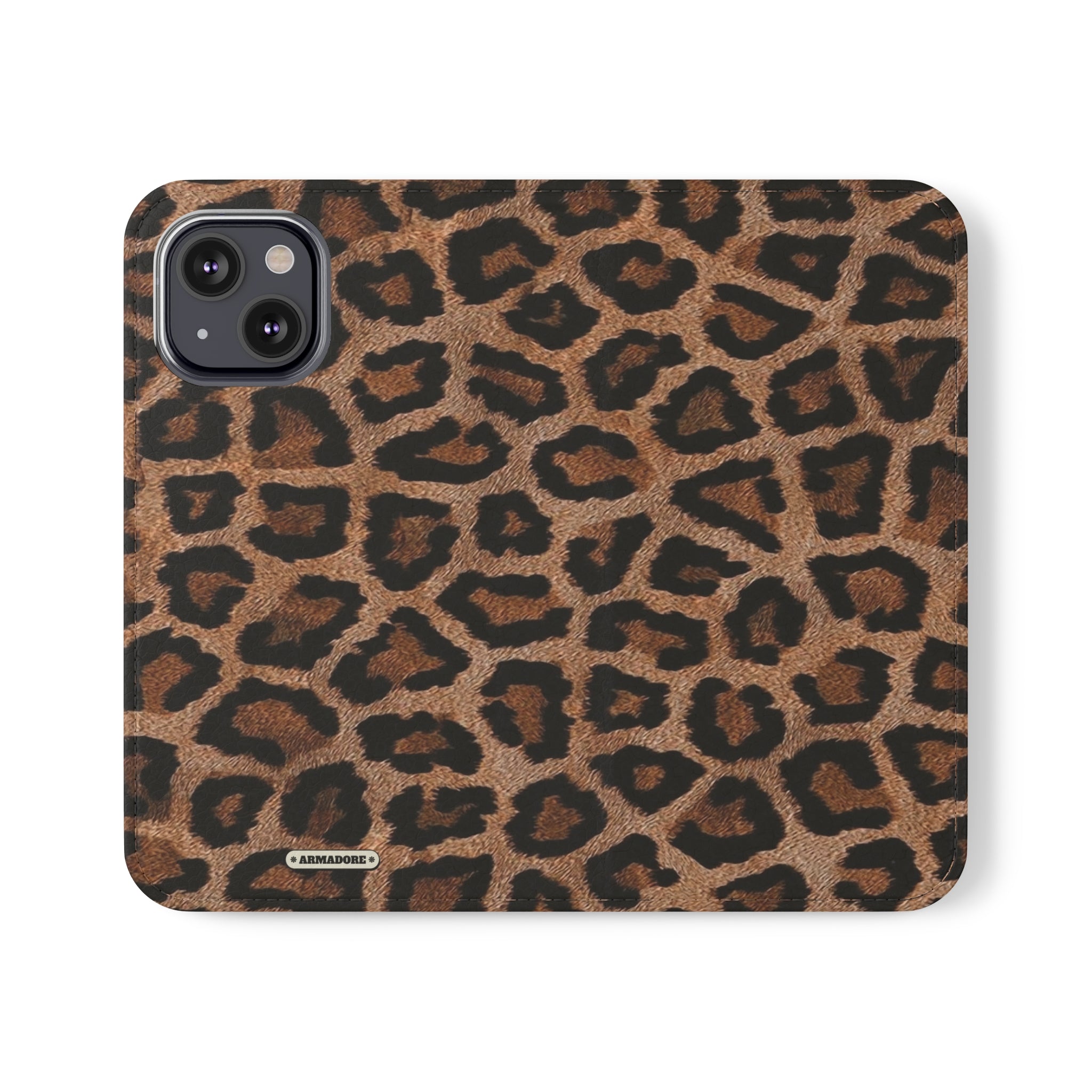 Leopard Skin Vegan Leather Flip Case