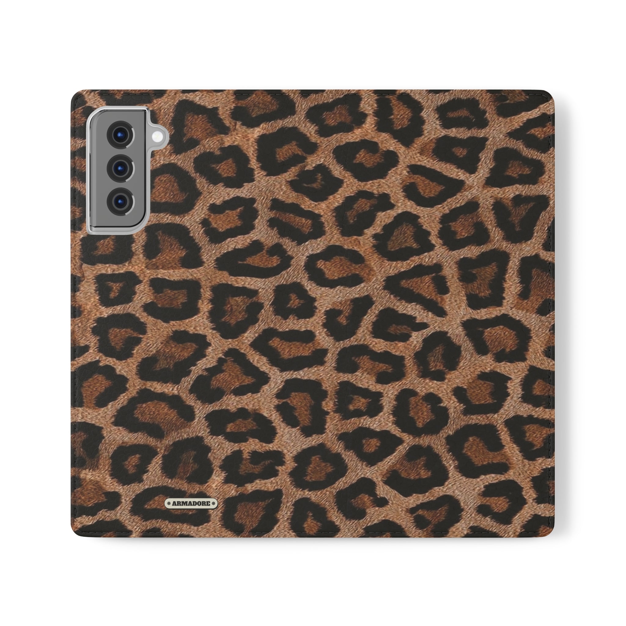 Leopard Skin Vegan Leather Flip Case