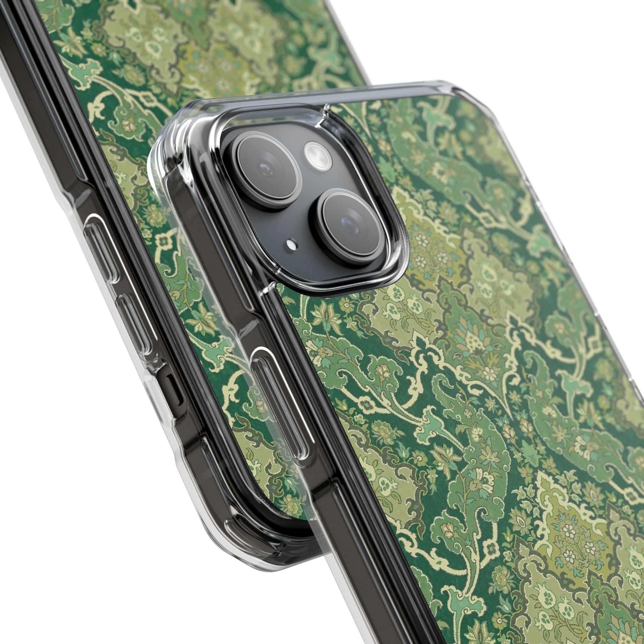 Royal Green Pattern MagSafe® Clear Impact Case