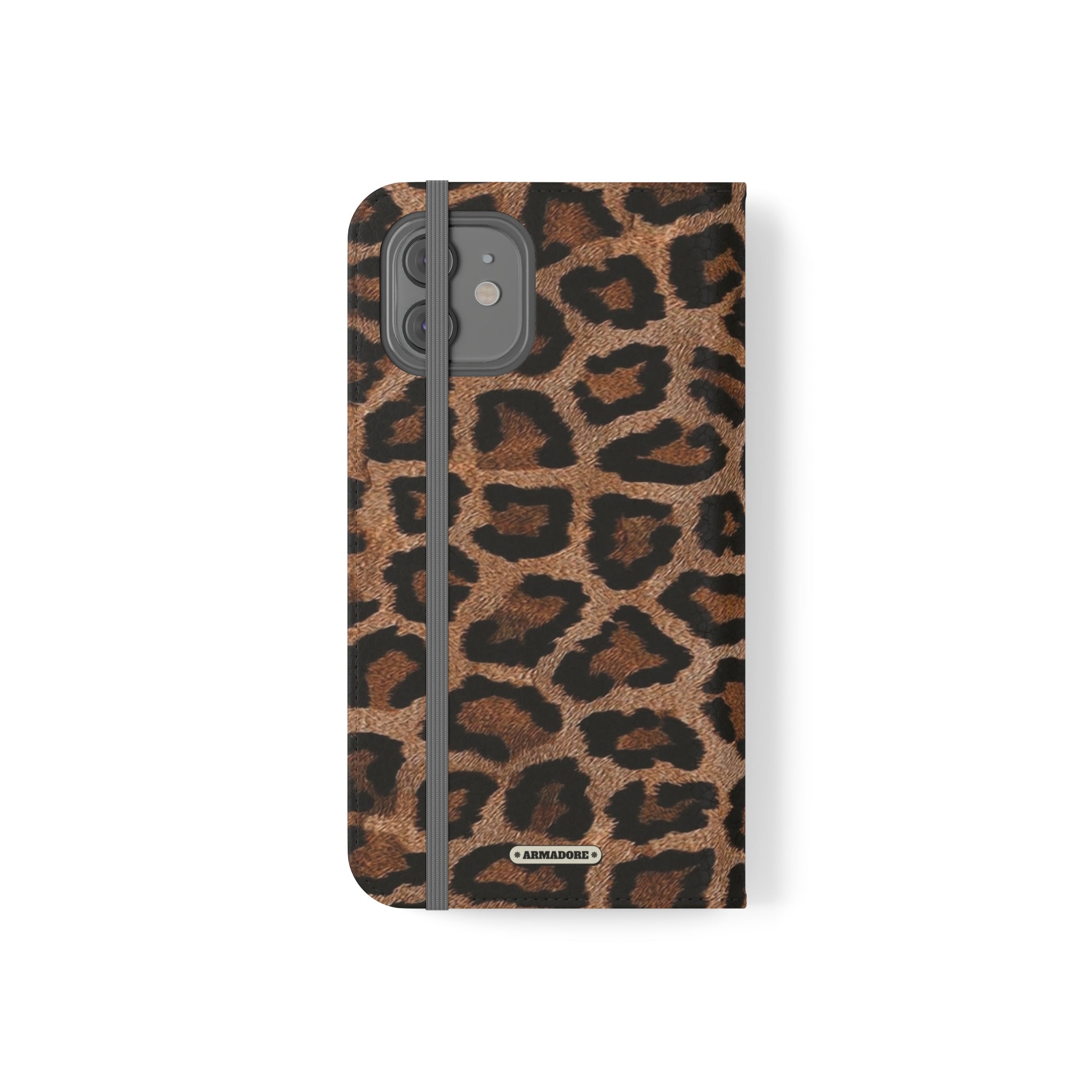 Leopard Skin Vegan Leather Flip Case