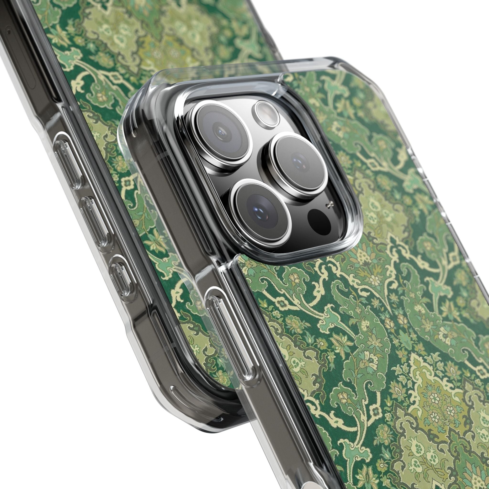 Royal Green Pattern MagSafe® Clear Impact Case