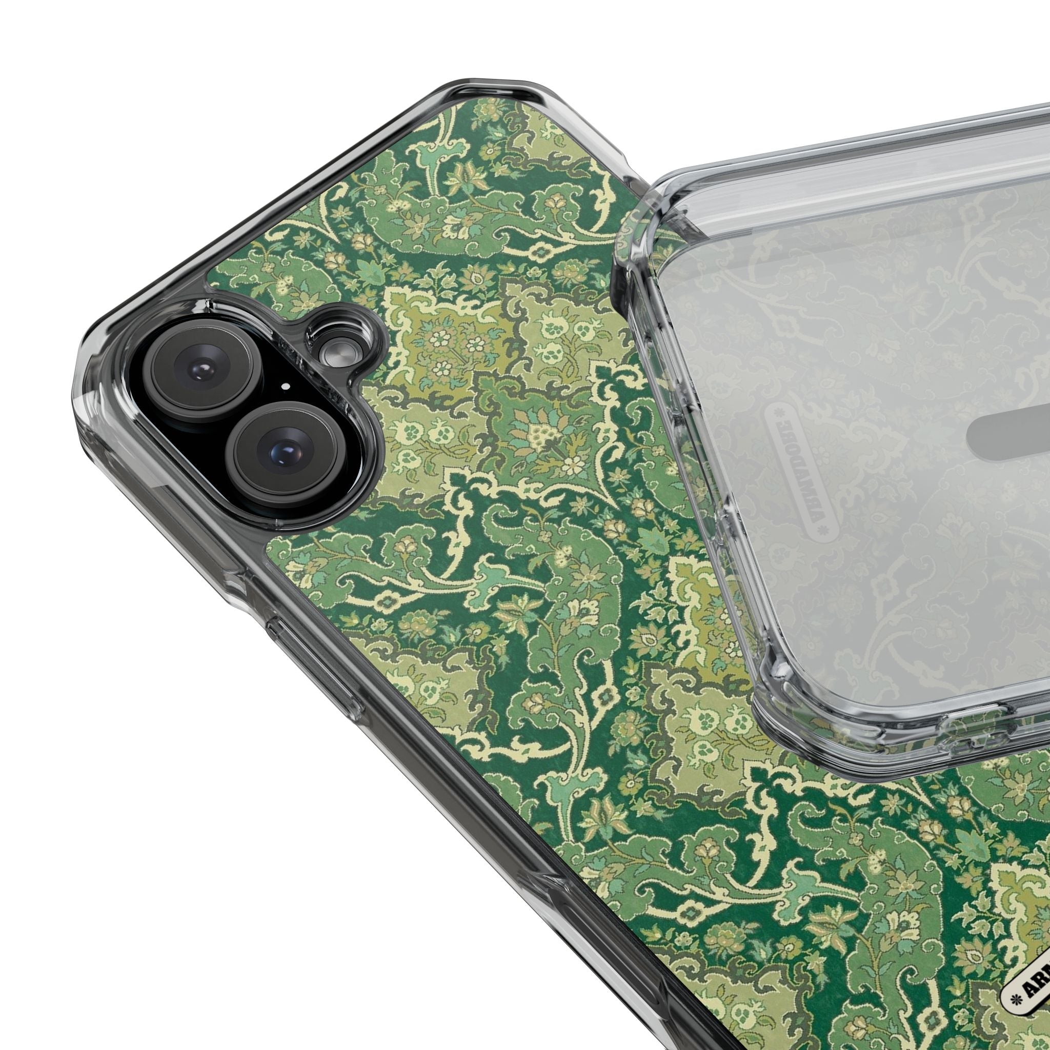 Royal Green Pattern MagSafe® Clear Impact Case