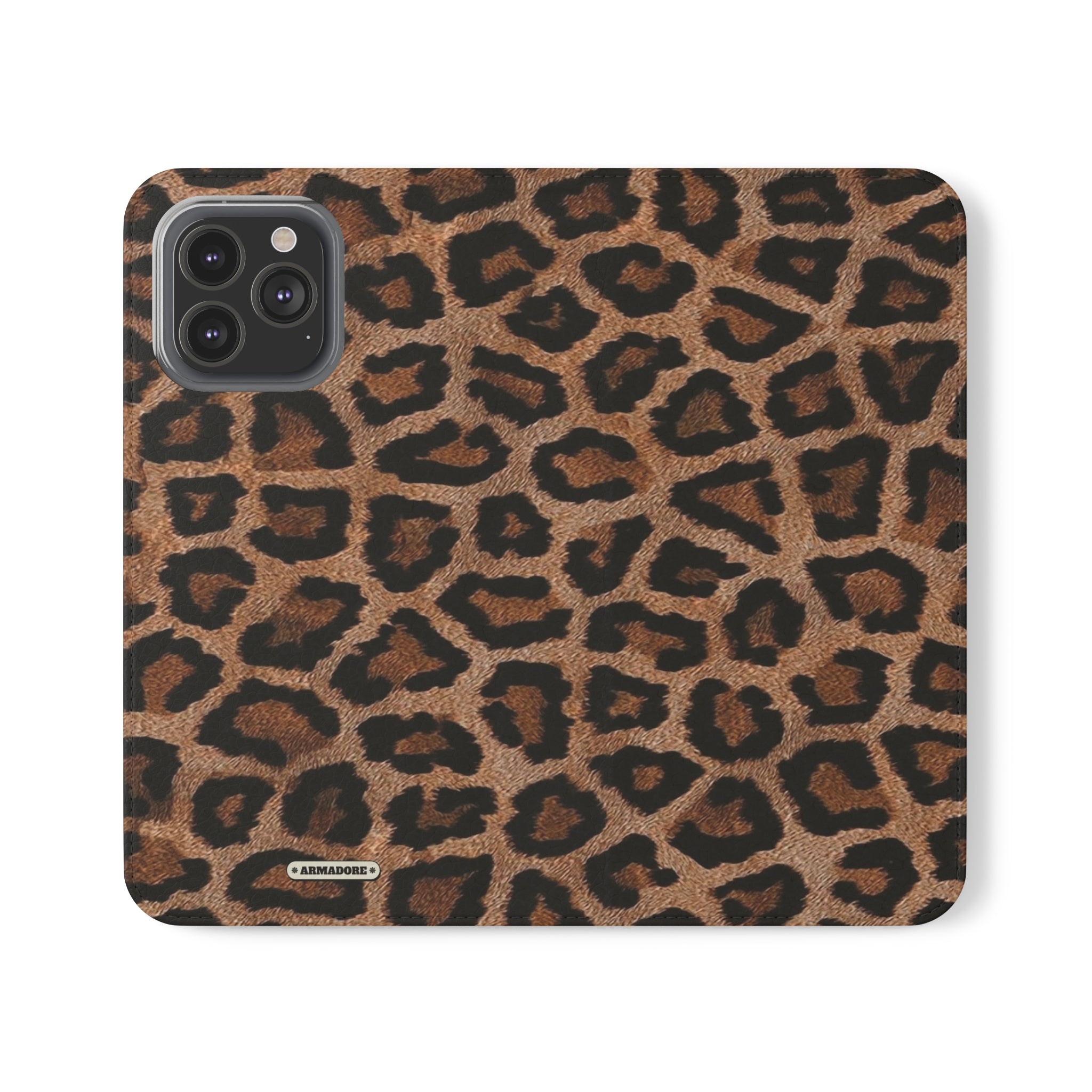 Leopard Skin Vegan Leather Flip Case