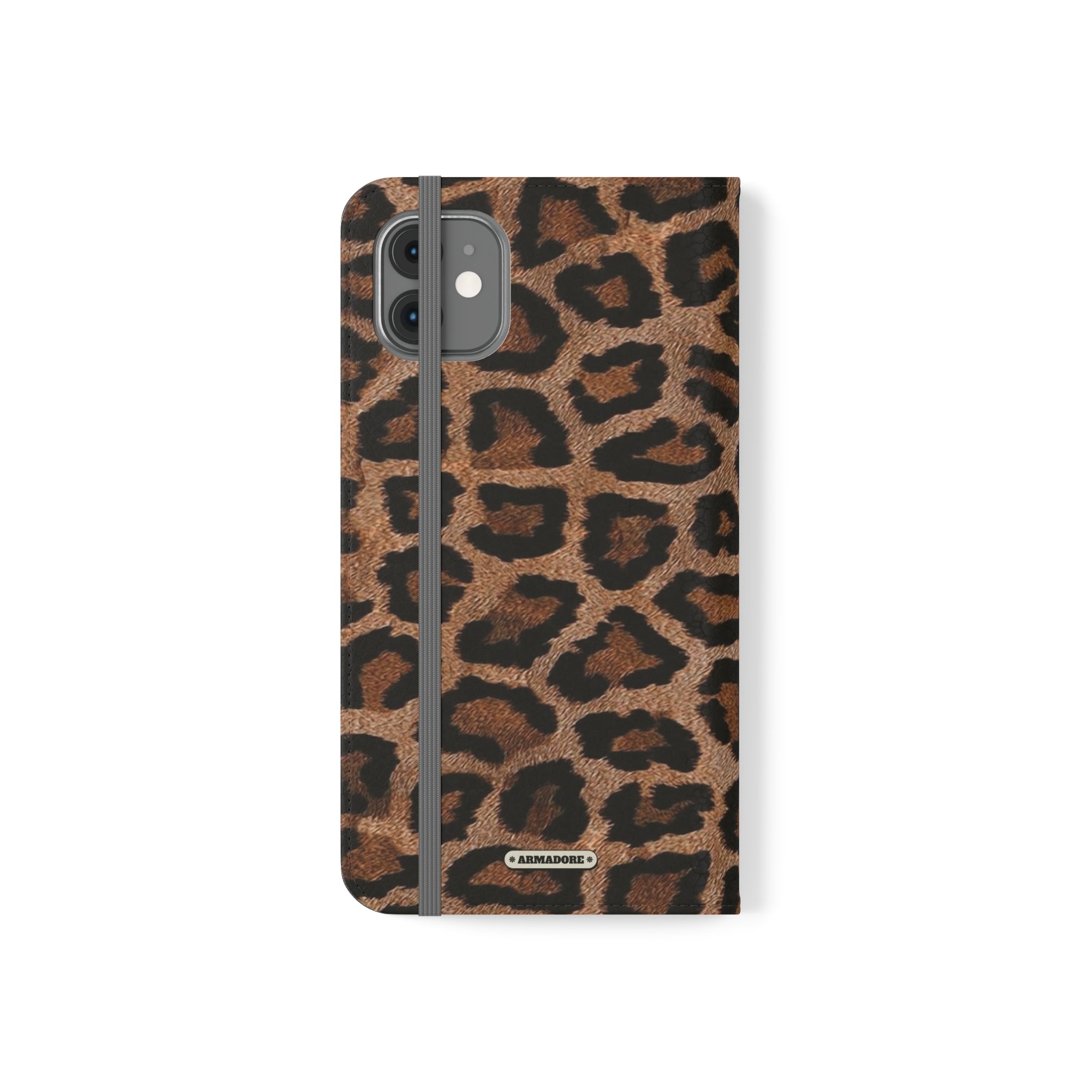 Leopard Skin Vegan Leather Flip Case