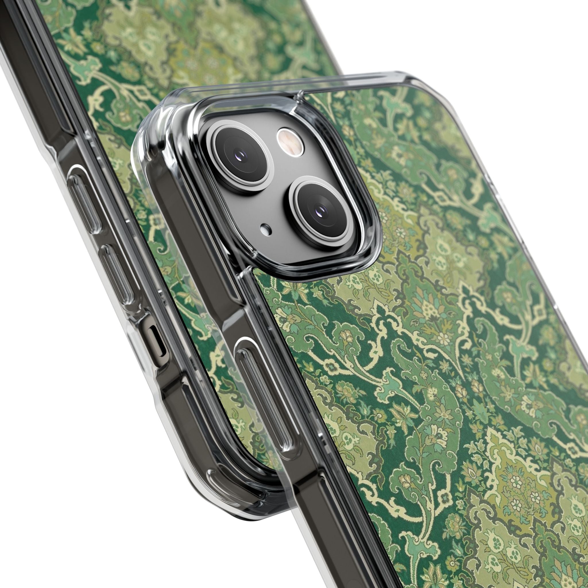 Royal Green Pattern MagSafe® Clear Impact Case