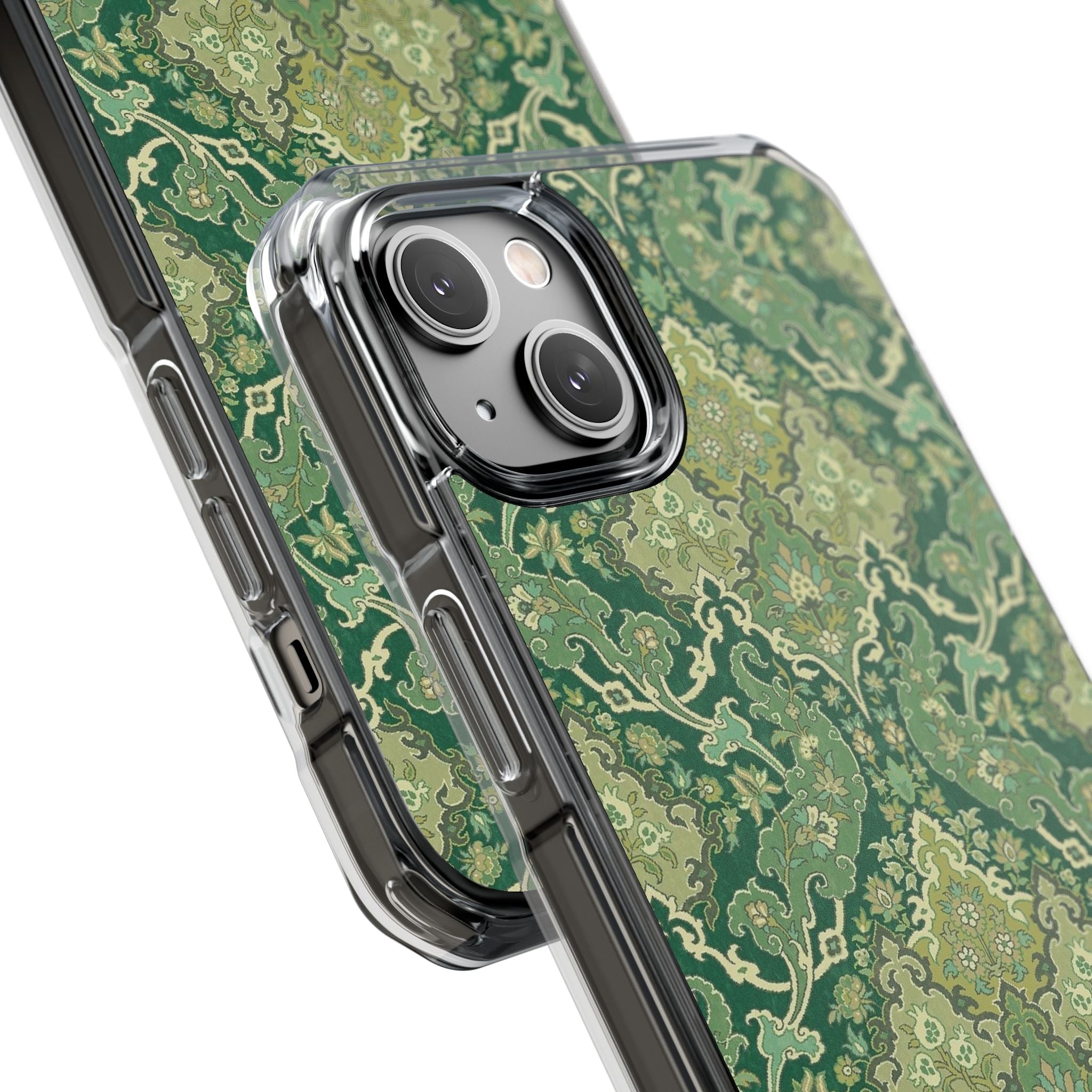 Royal Green Pattern MagSafe® Clear Impact Case