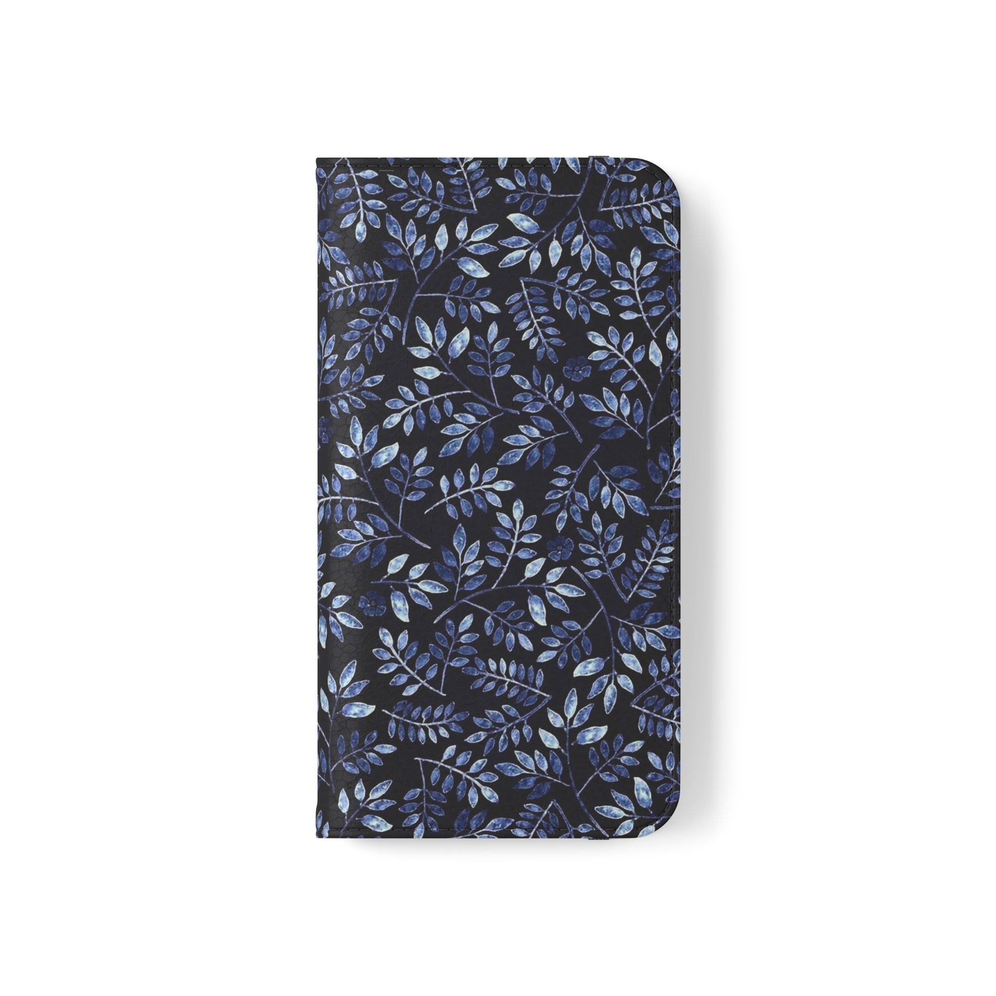 Aesthetic Blue Vegan Leather Flip Case