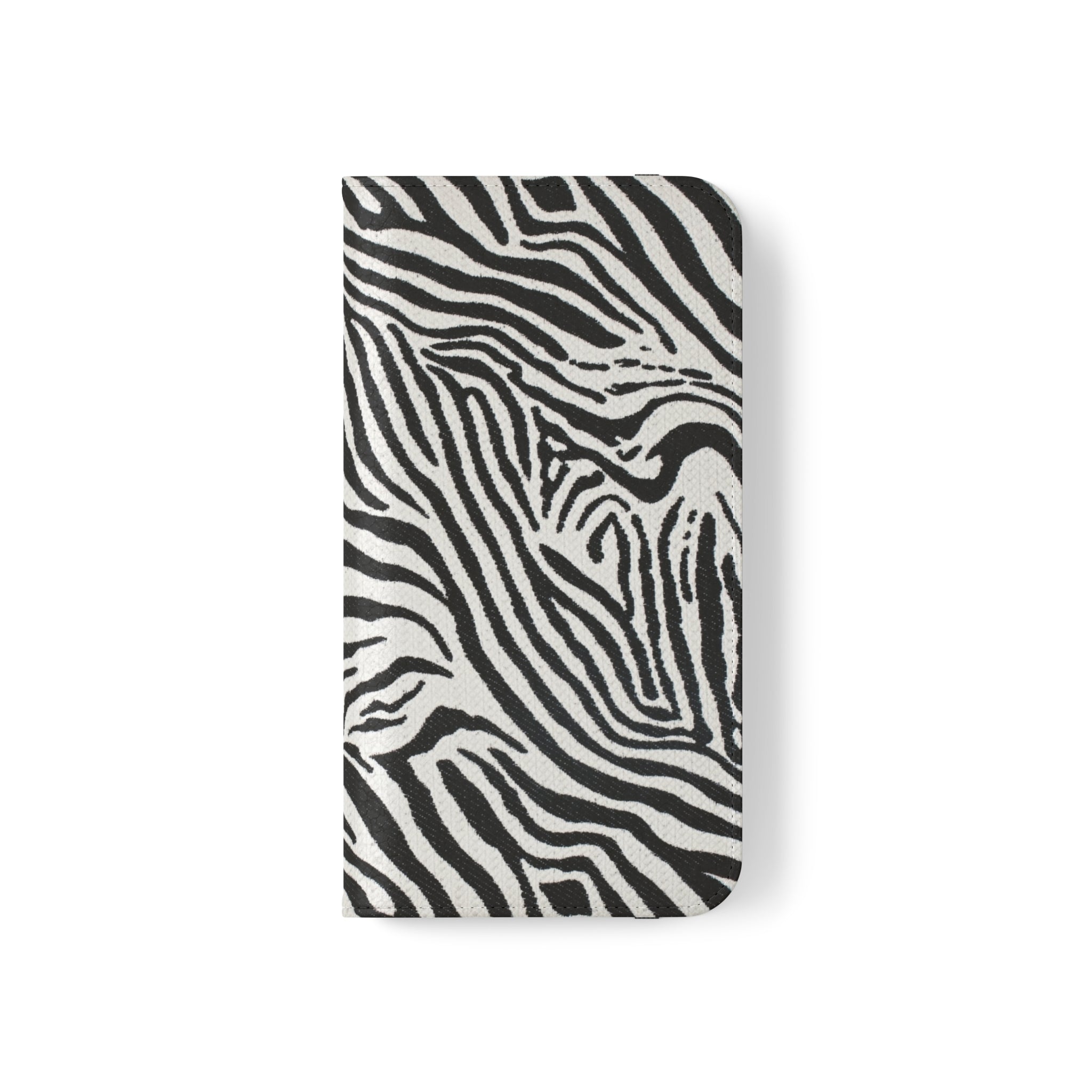 Zebra Skin Vegan Leather Flip Case