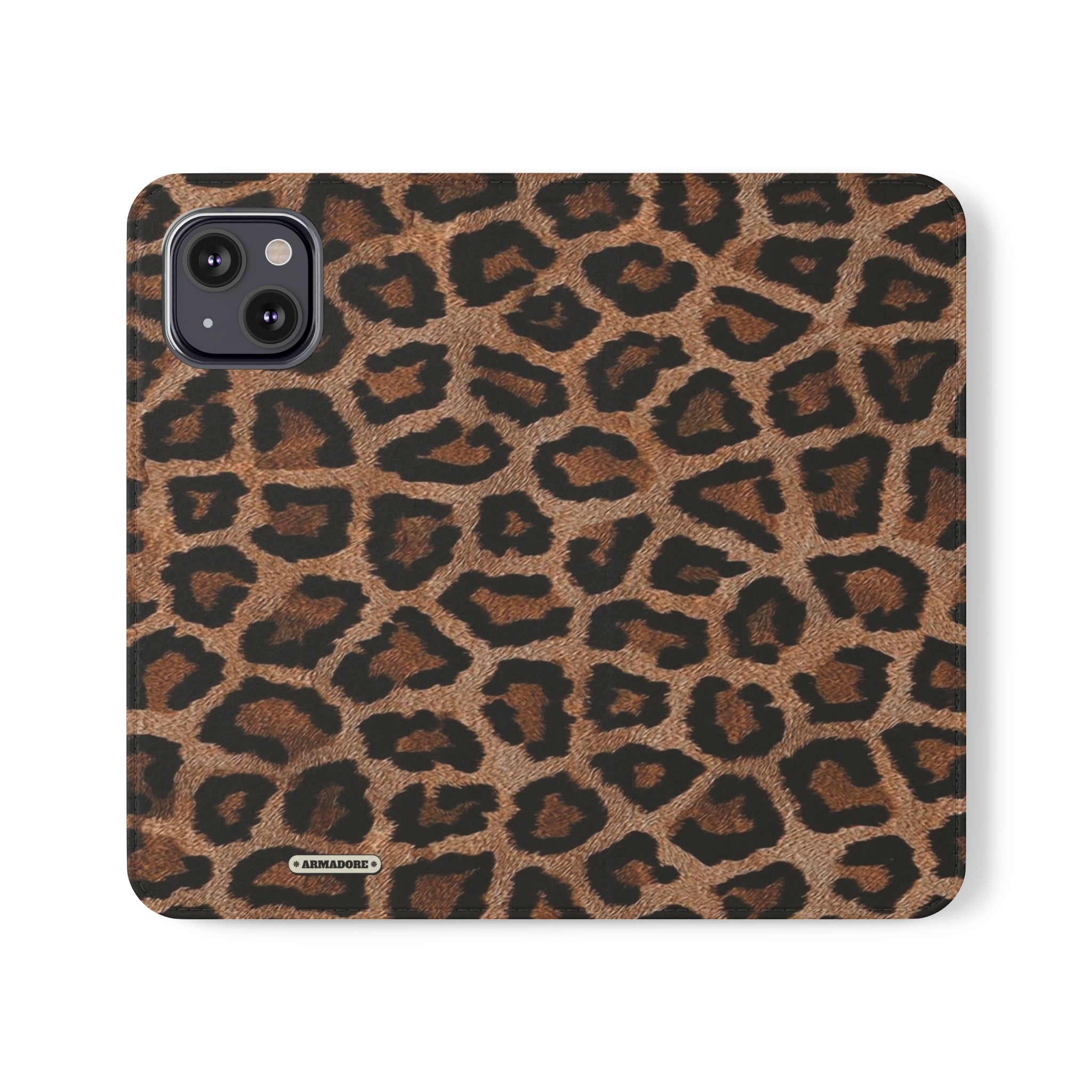 Leopard Skin Vegan Leather Flip Case