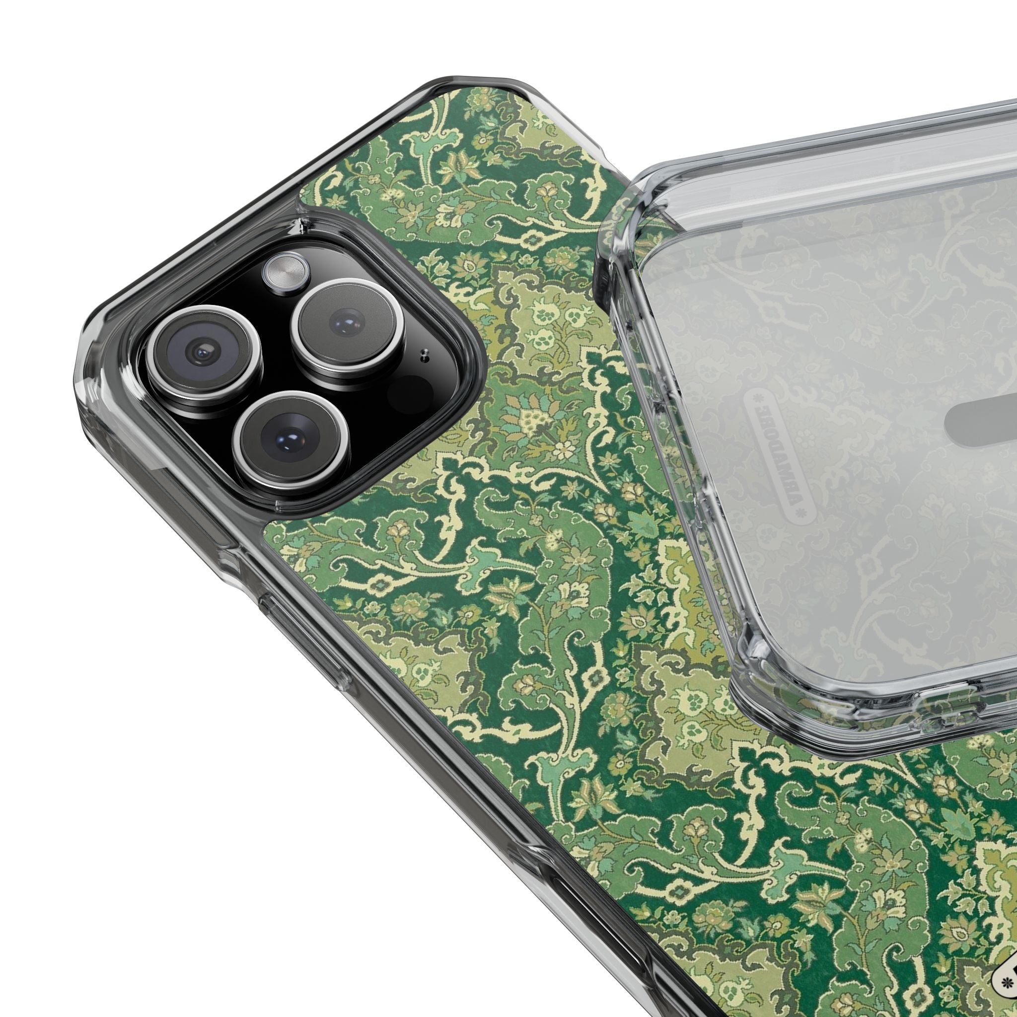 Royal Green Pattern MagSafe® Clear Impact Case