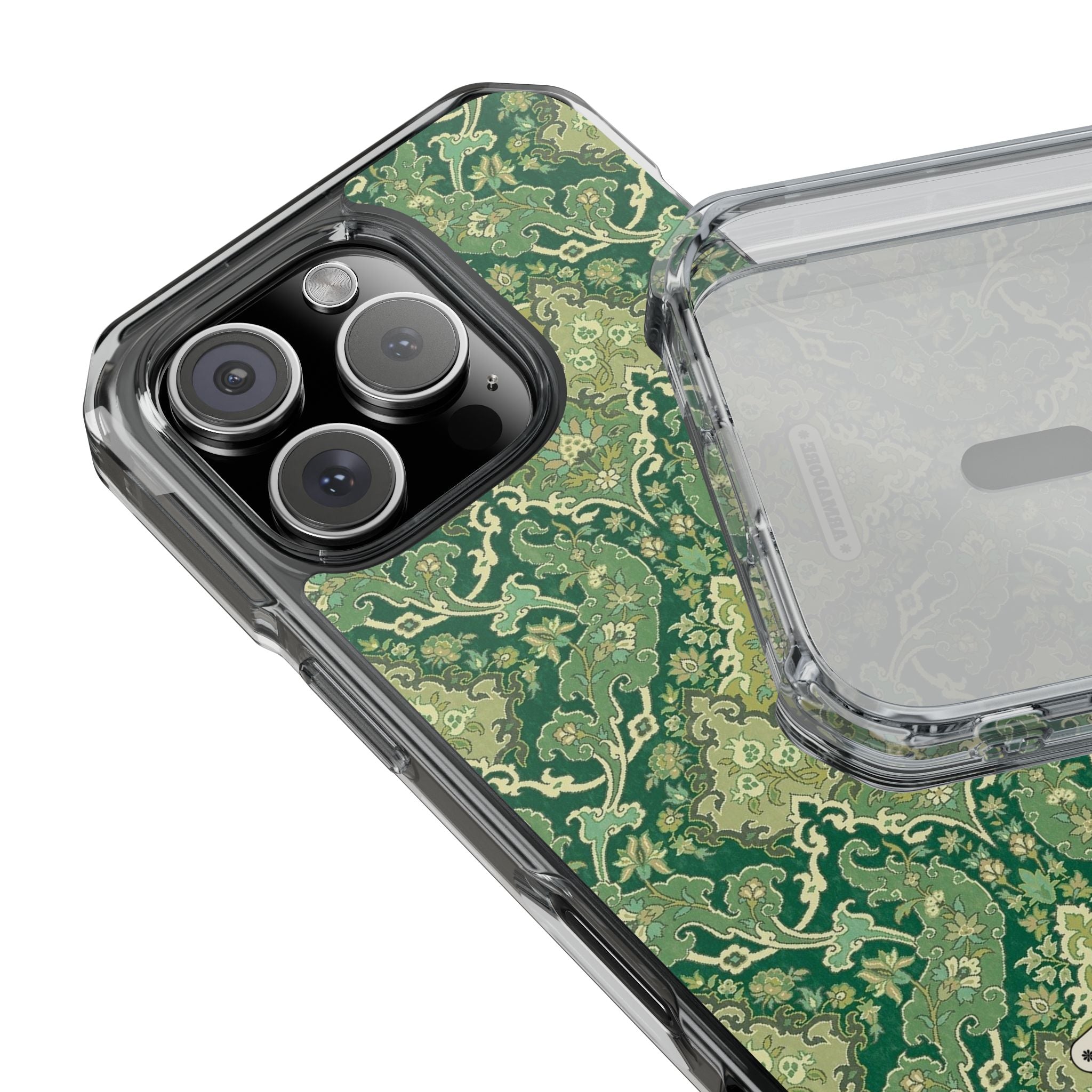 Royal Green Pattern MagSafe® Clear Impact Case