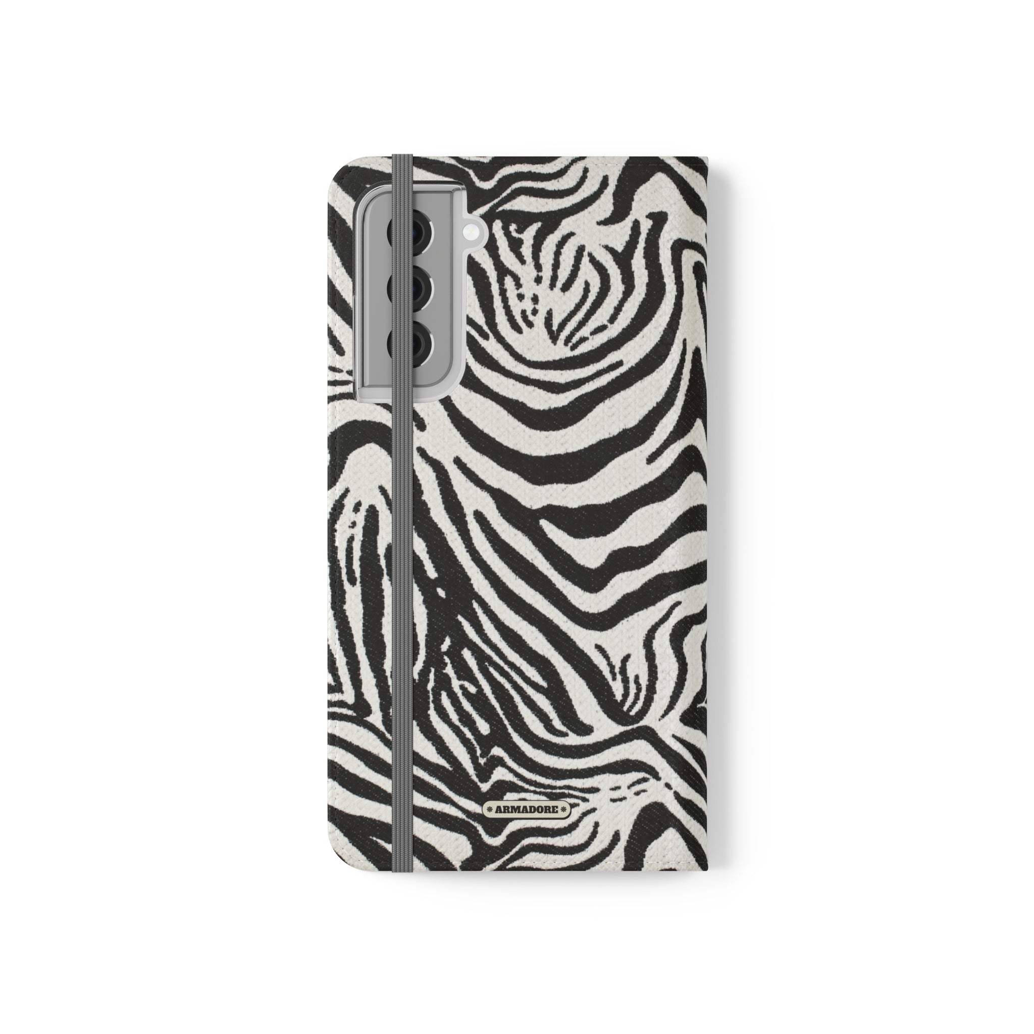 Zebra Skin Vegan Leather Flip Case