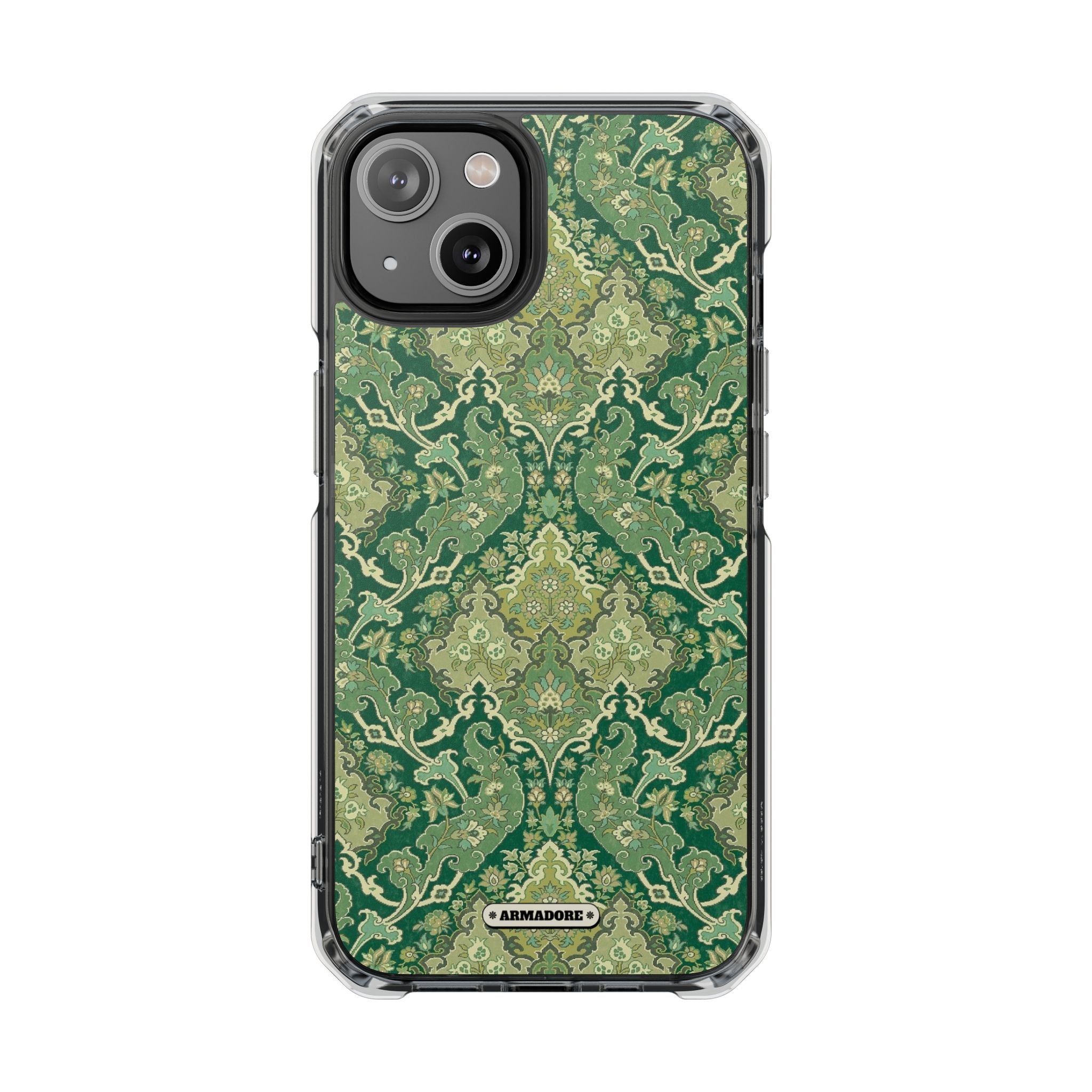 Royal Green Pattern MagSafe® Clear Impact Case