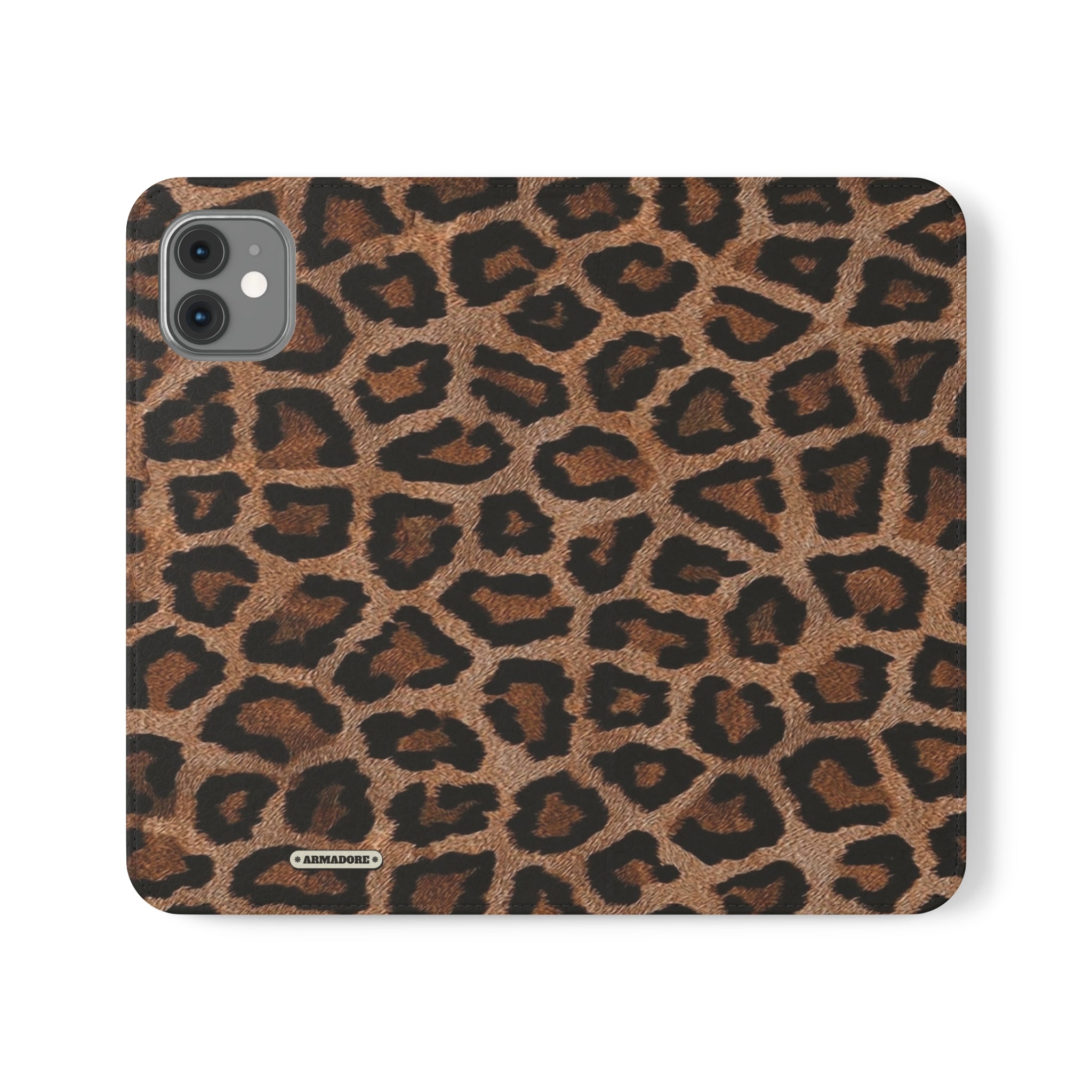 Leopard Skin Vegan Leather Flip Case