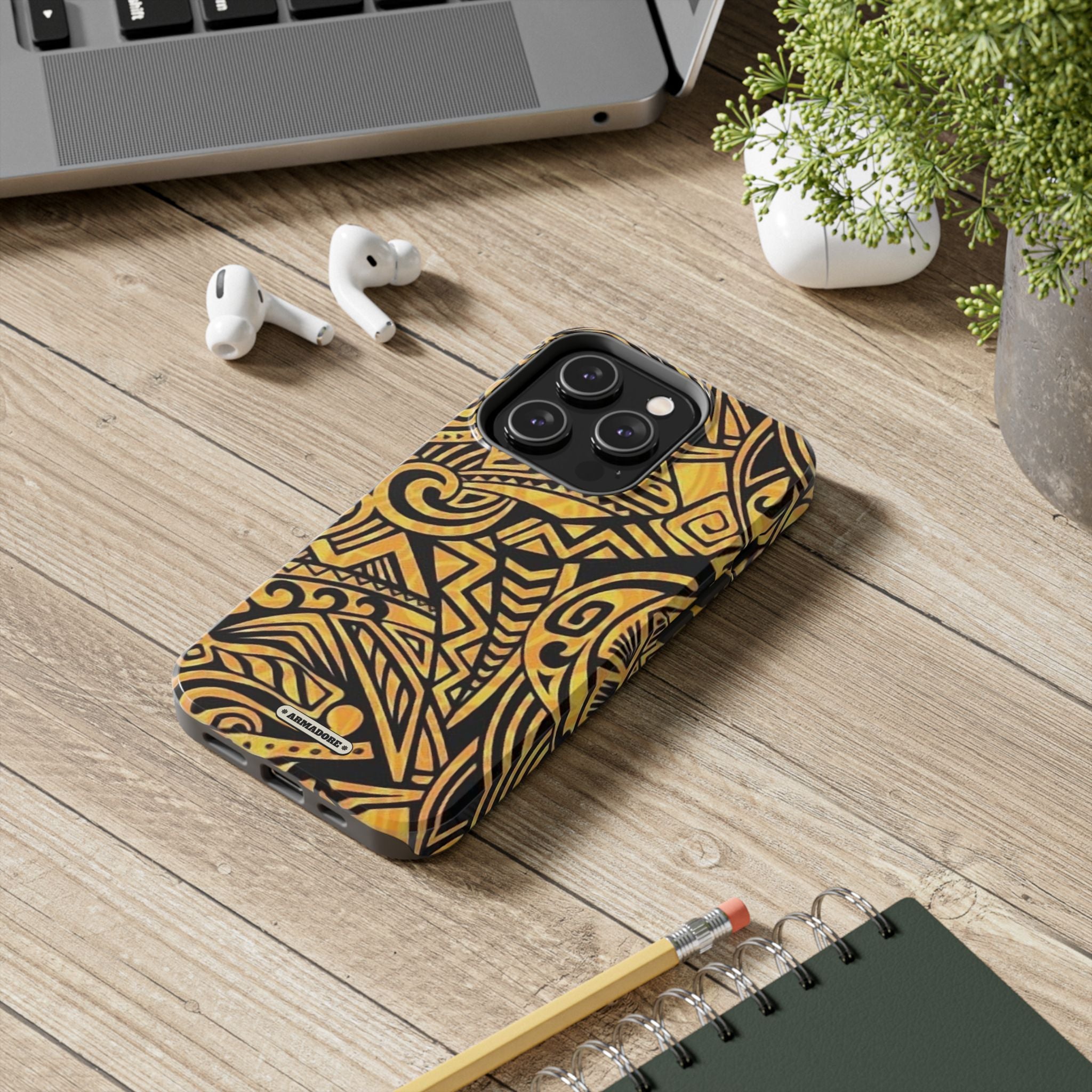 Yellow Pattern Tough Phone Case