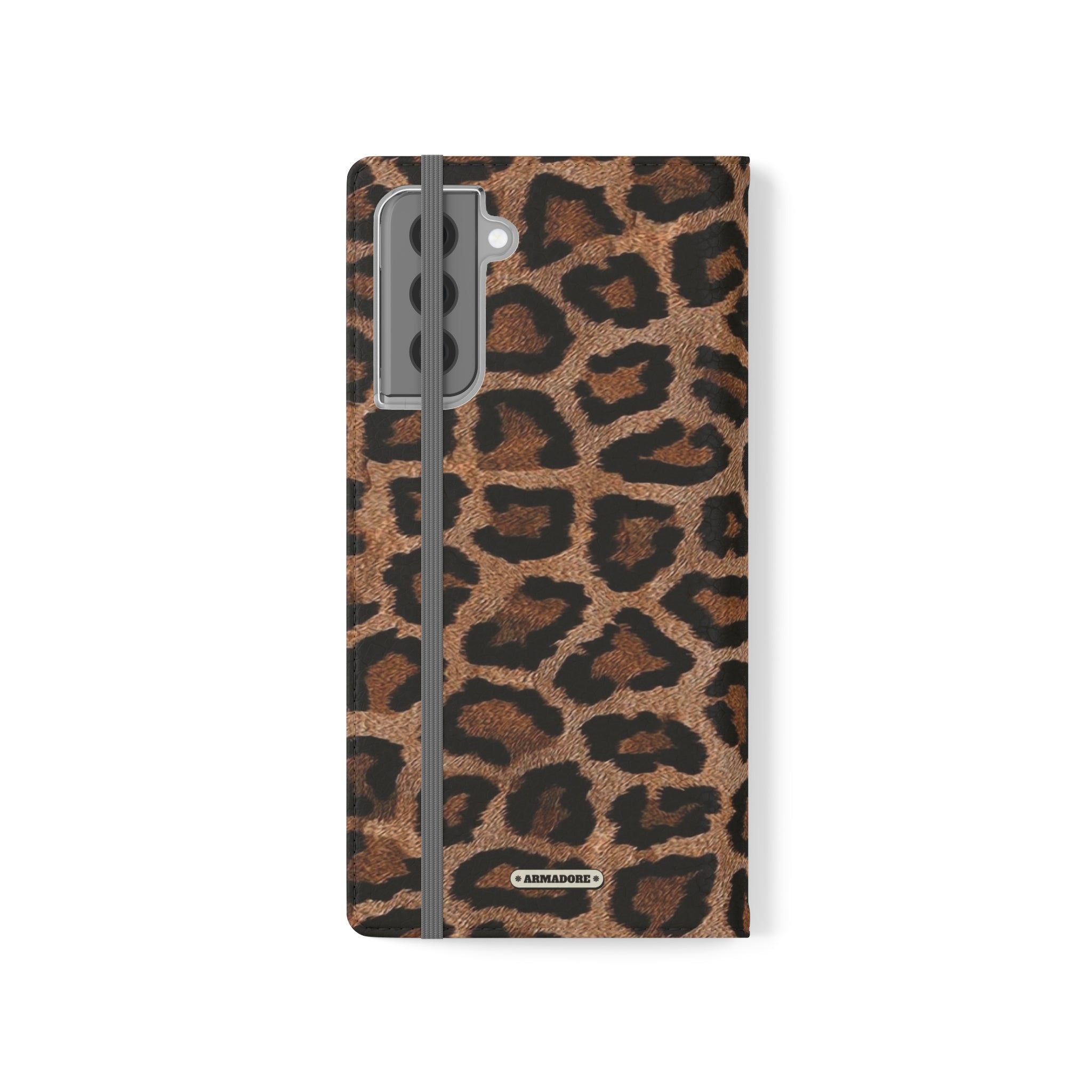 Leopard Skin Vegan Leather Flip Case