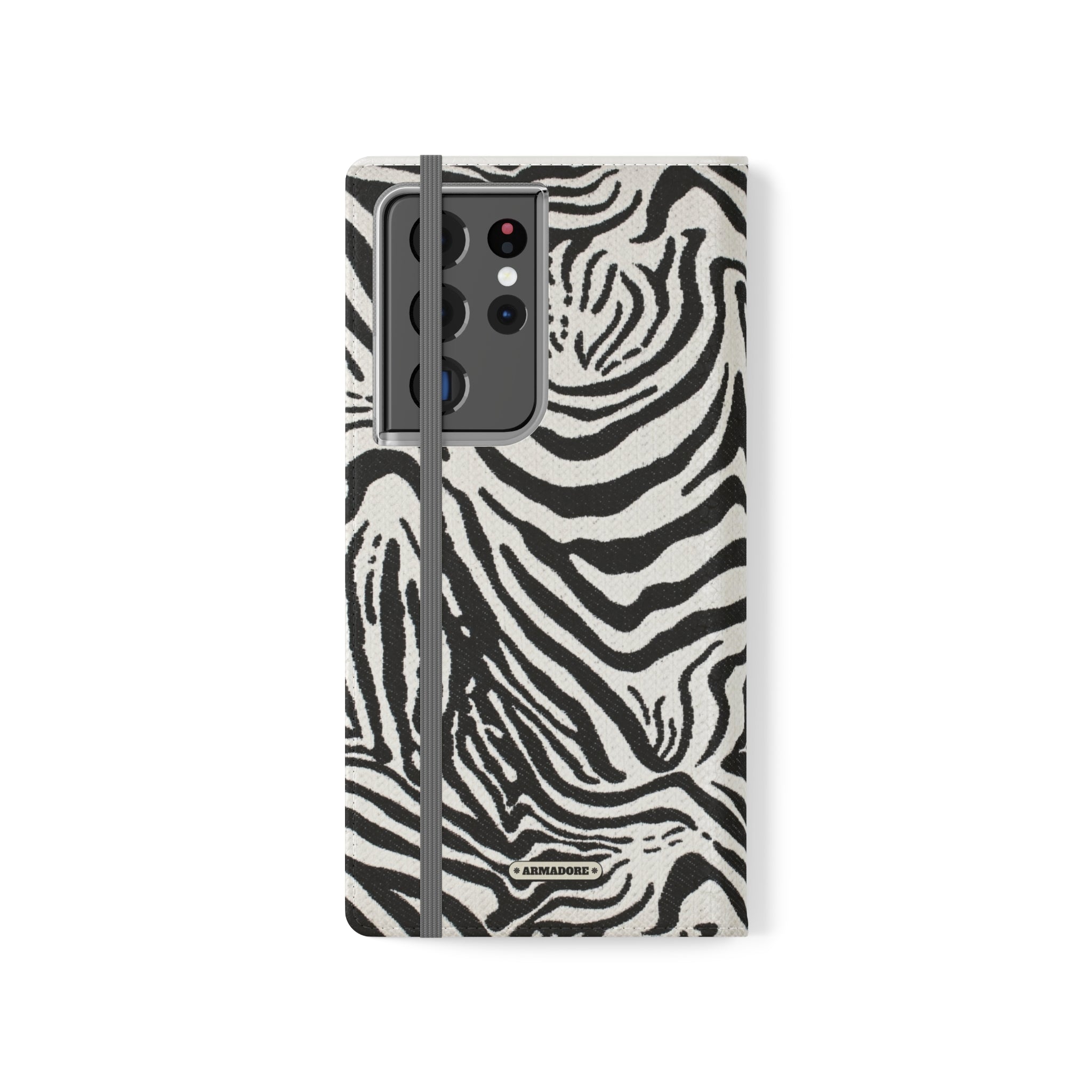 Zebra Skin Vegan Leather Flip Case