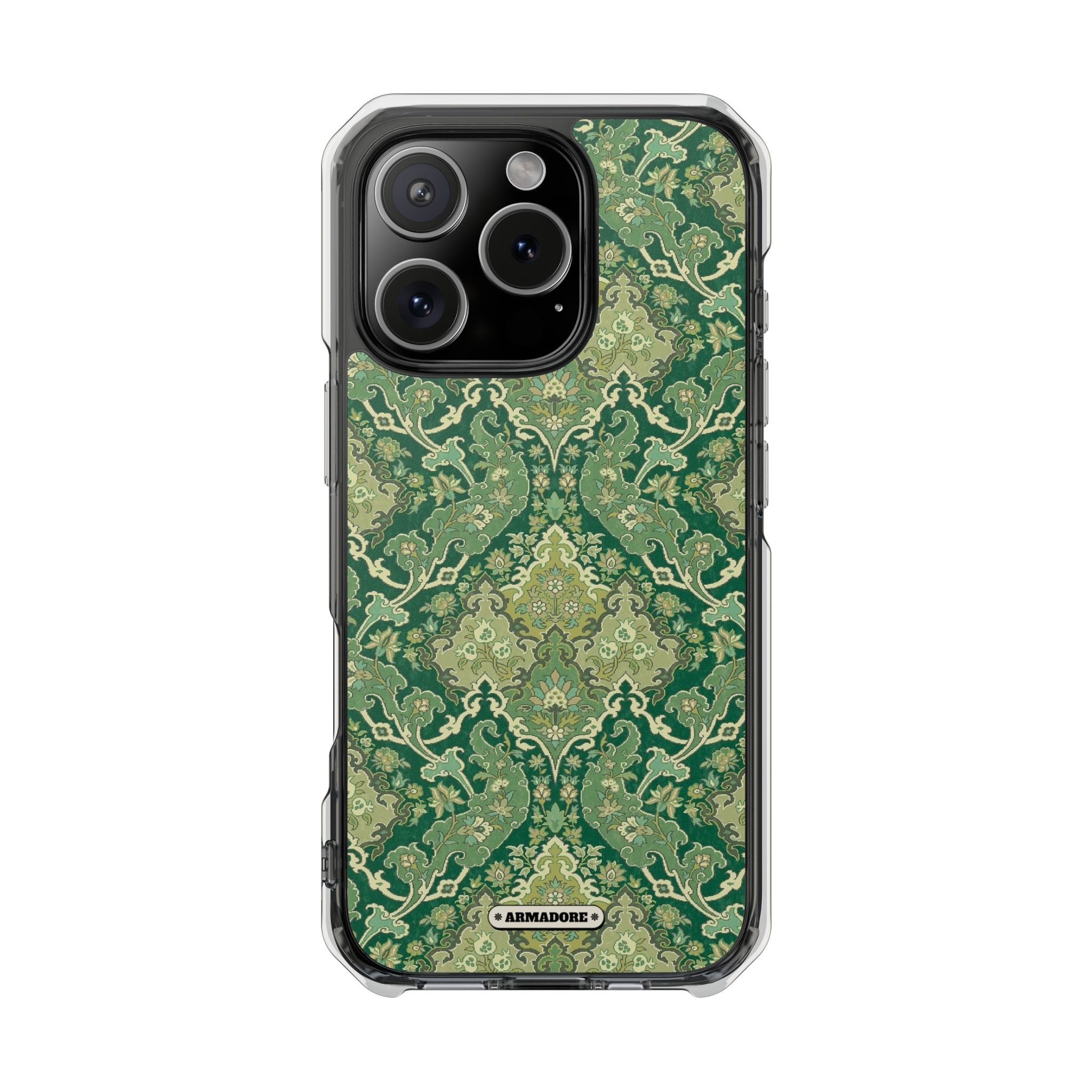 Royal Green Pattern MagSafe® Clear Impact Case