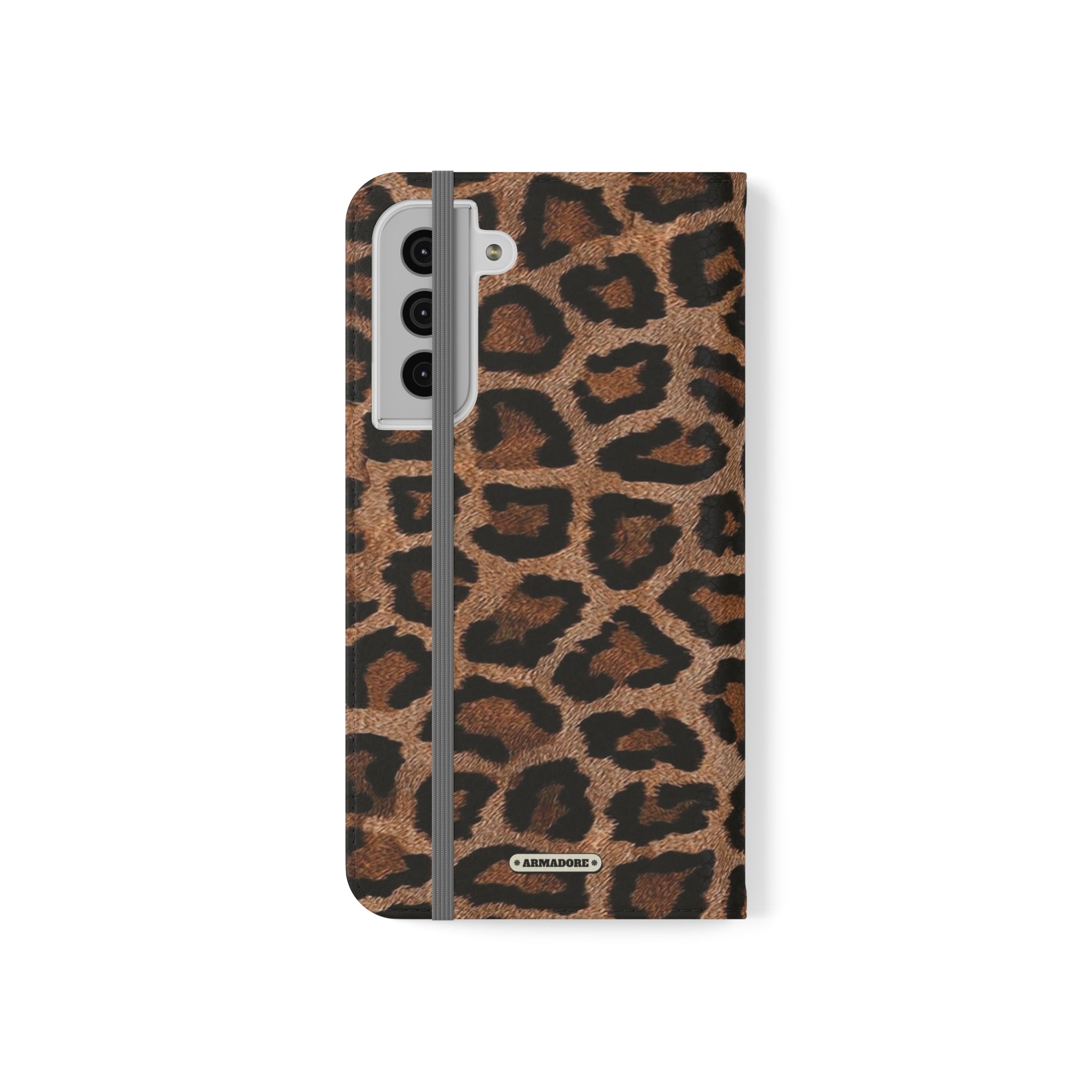 Leopard Skin Vegan Leather Flip Case