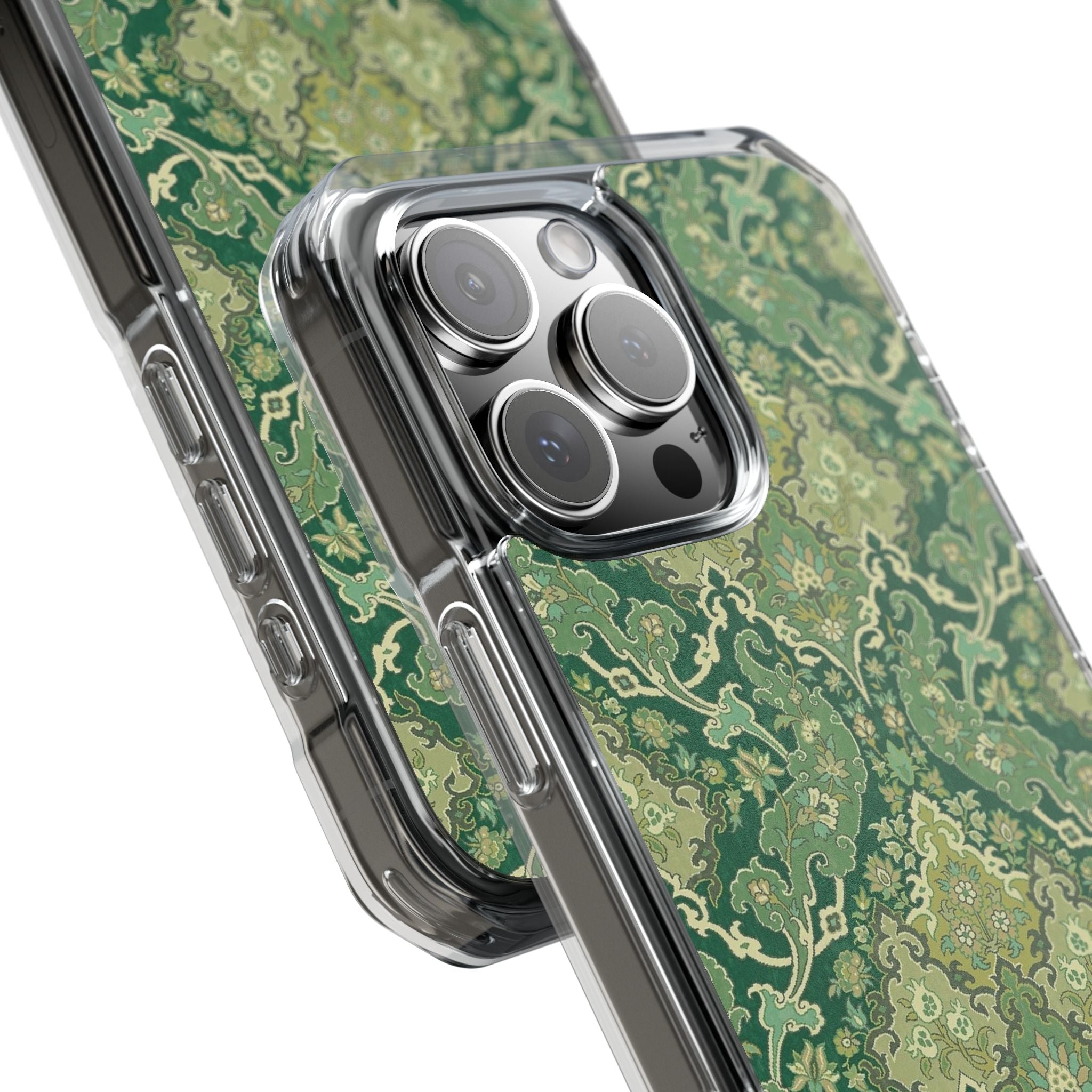 Royal Green Pattern MagSafe® Clear Impact Case