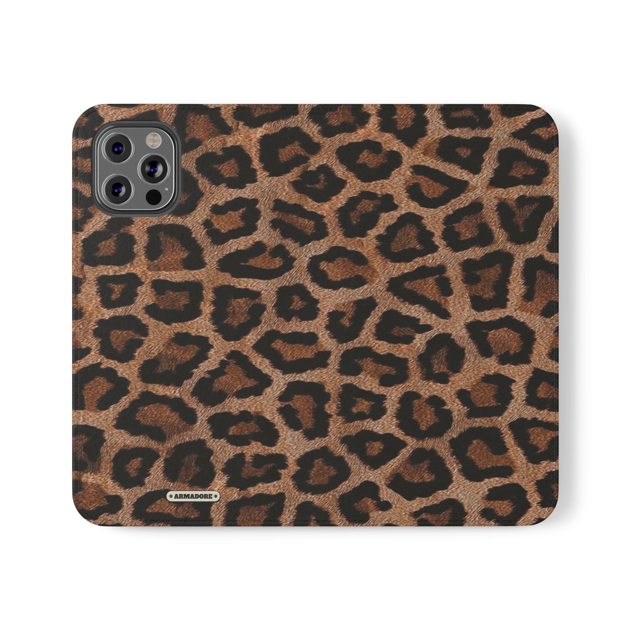 Leopard Skin Vegan Leather Flip Case