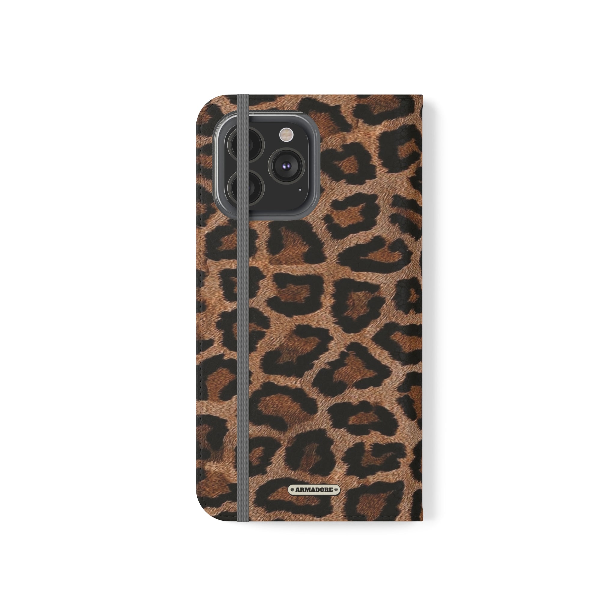 Leopard Skin Vegan Leather Flip Case