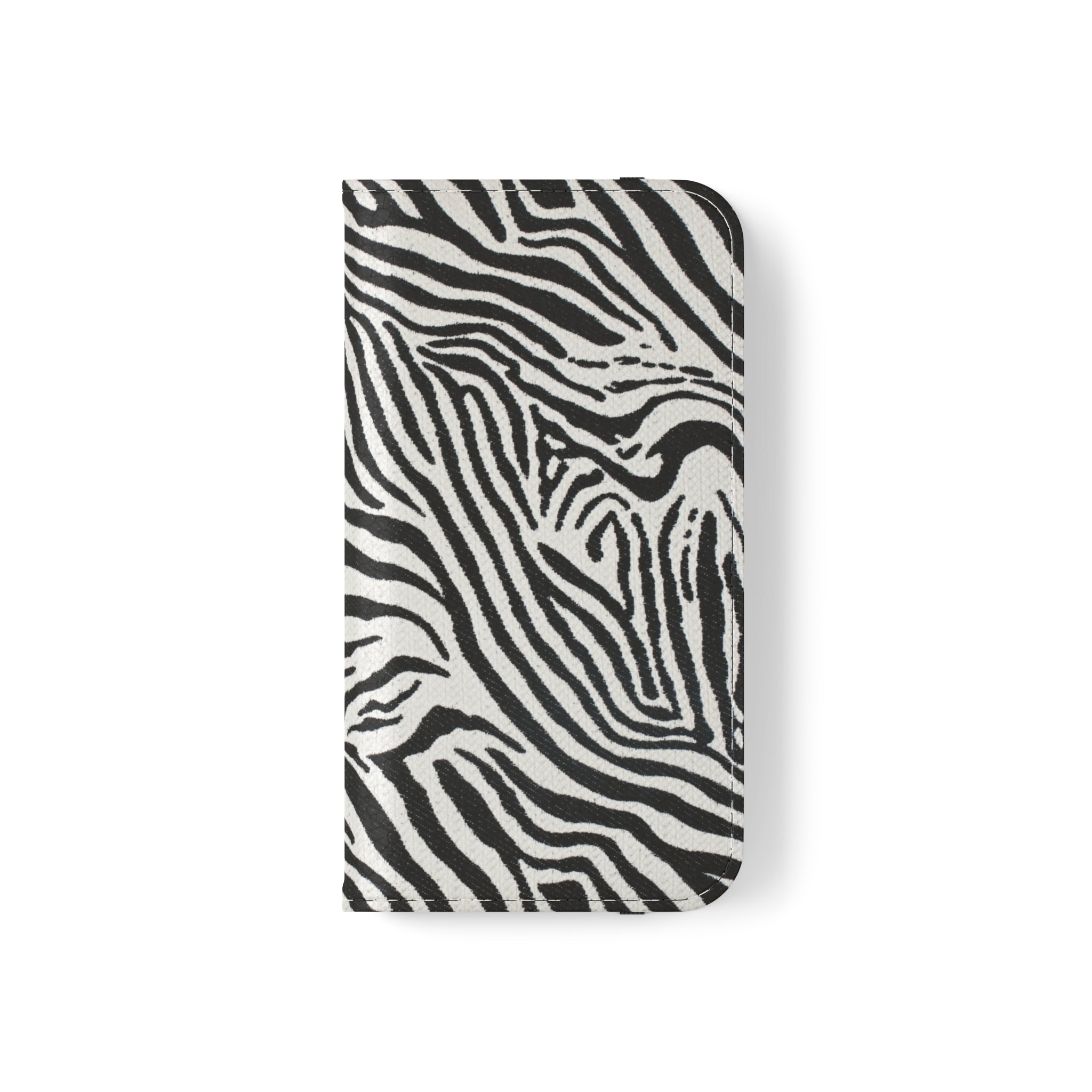 Zebra Skin Vegan Leather Flip Case