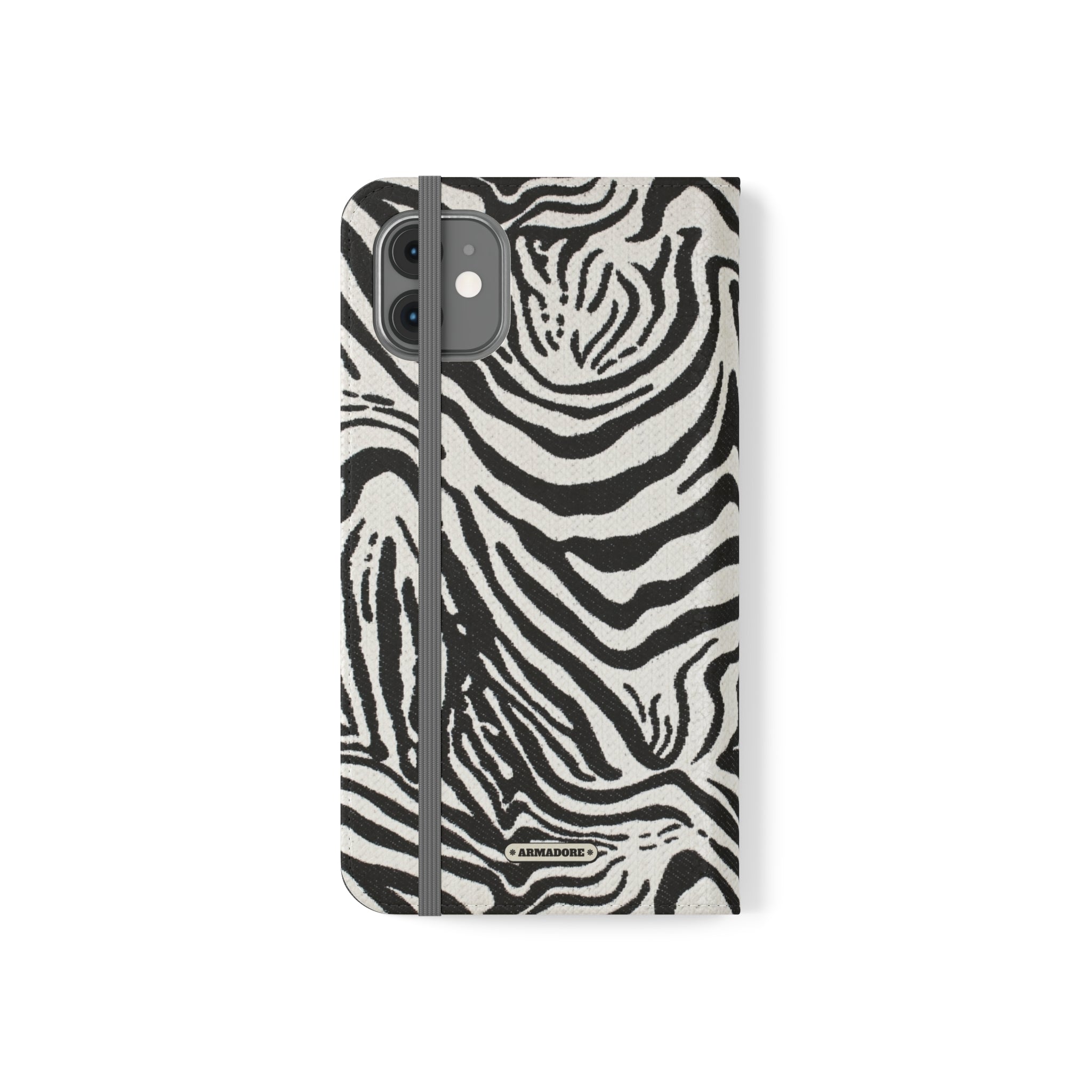 Zebra Skin Vegan Leather Flip Case