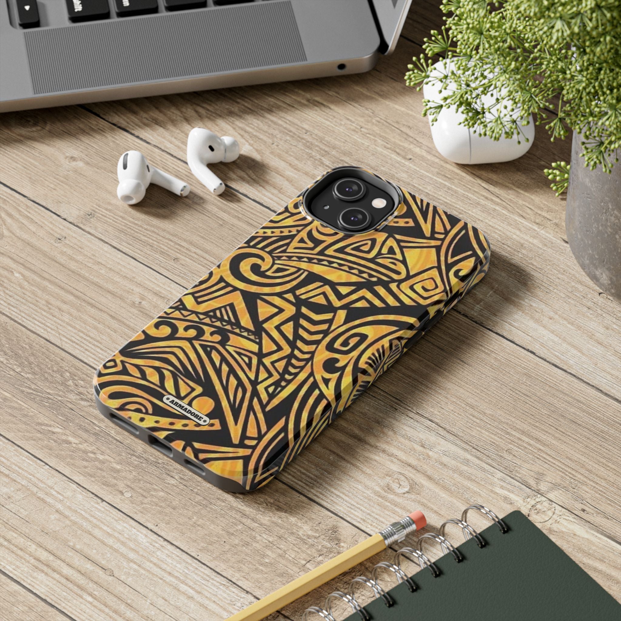 Yellow Pattern Tough Phone Case